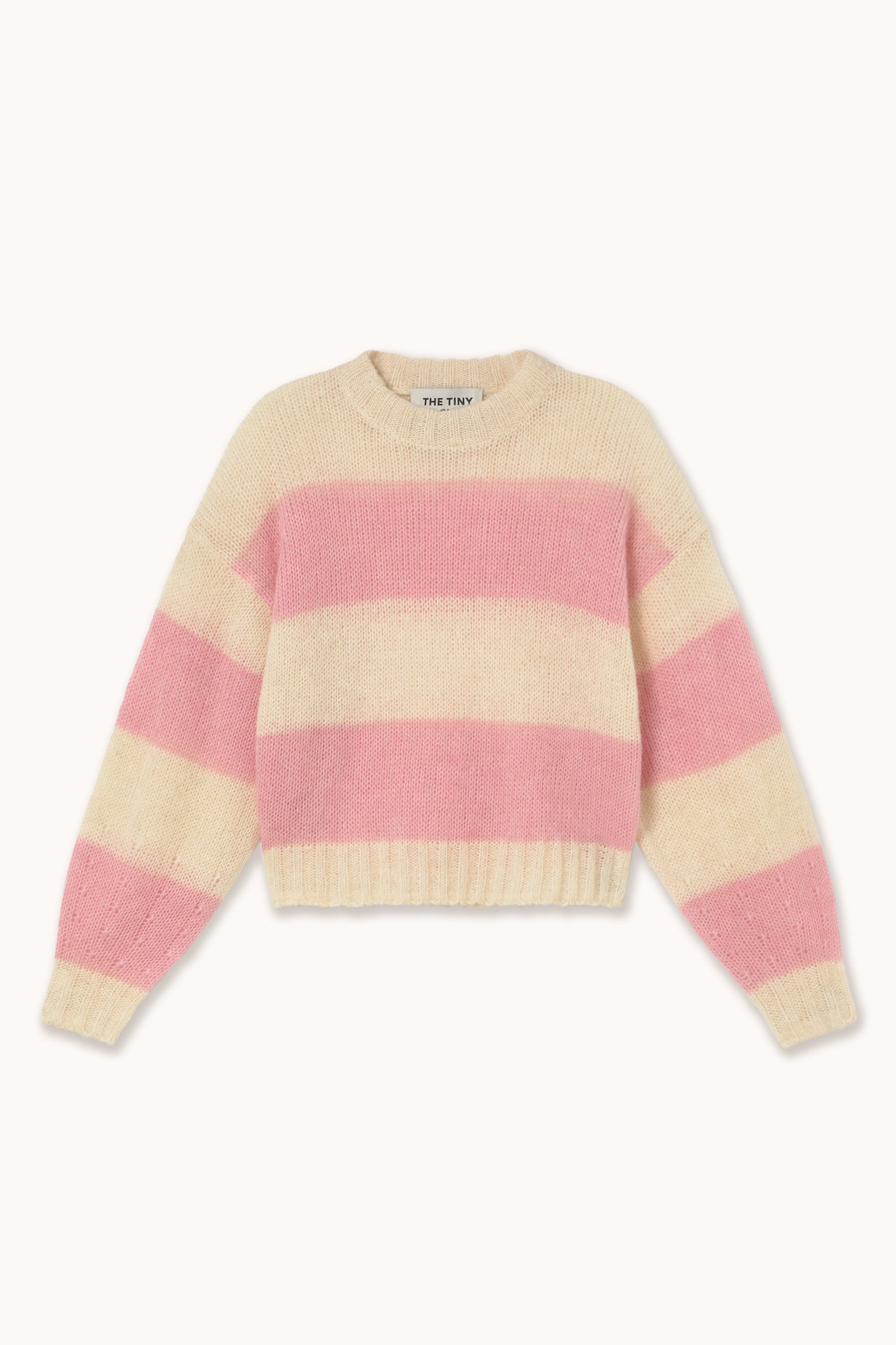 OVERSIZED STRIPED SWEATER vanilla/pastel pink