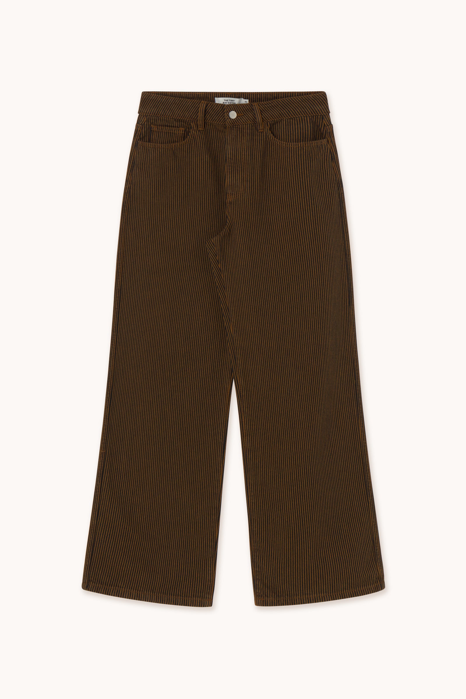 BERTA STRIPED DENIM navy/brown