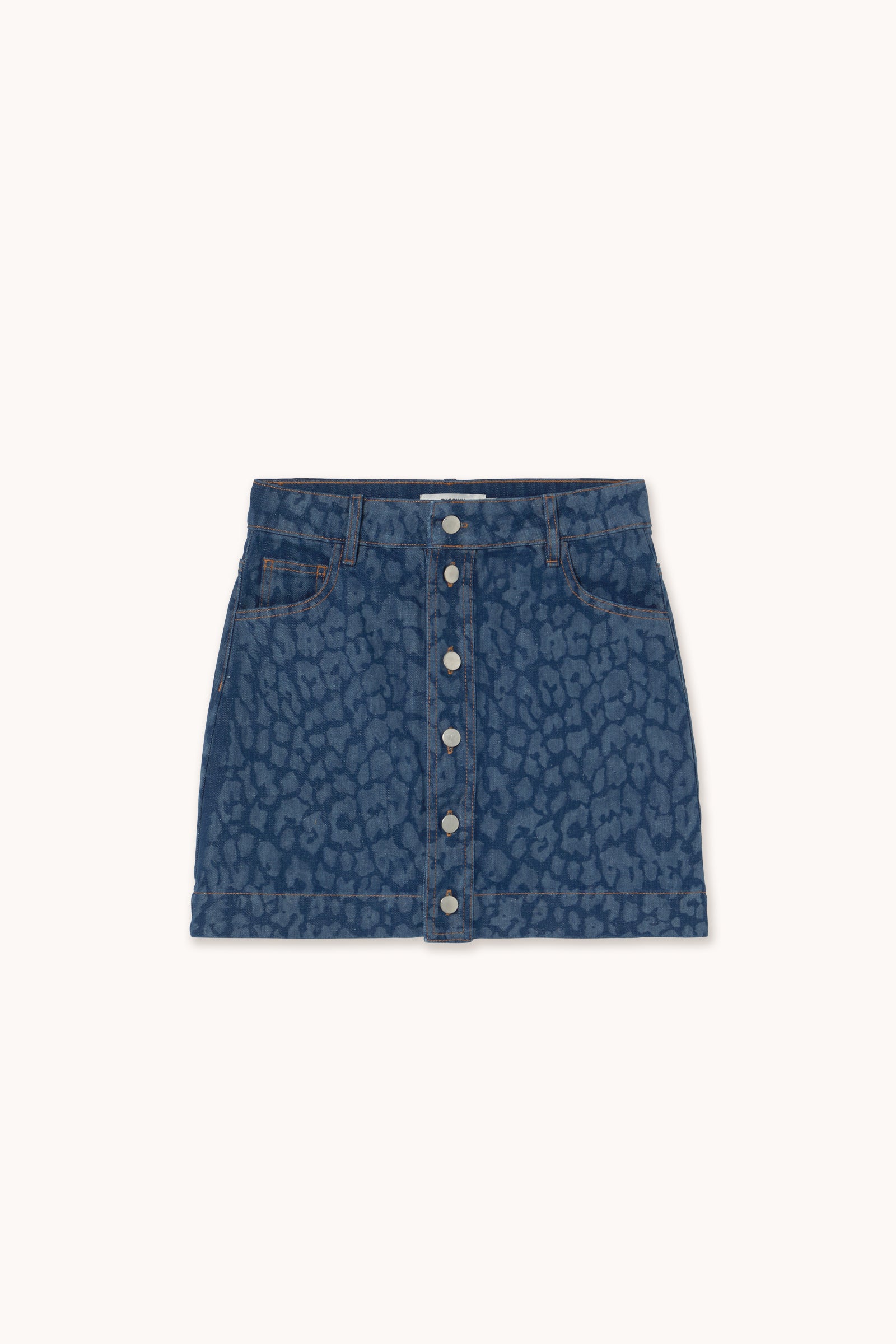 ANIMAL PRINT MINI SKIRT deep indigo