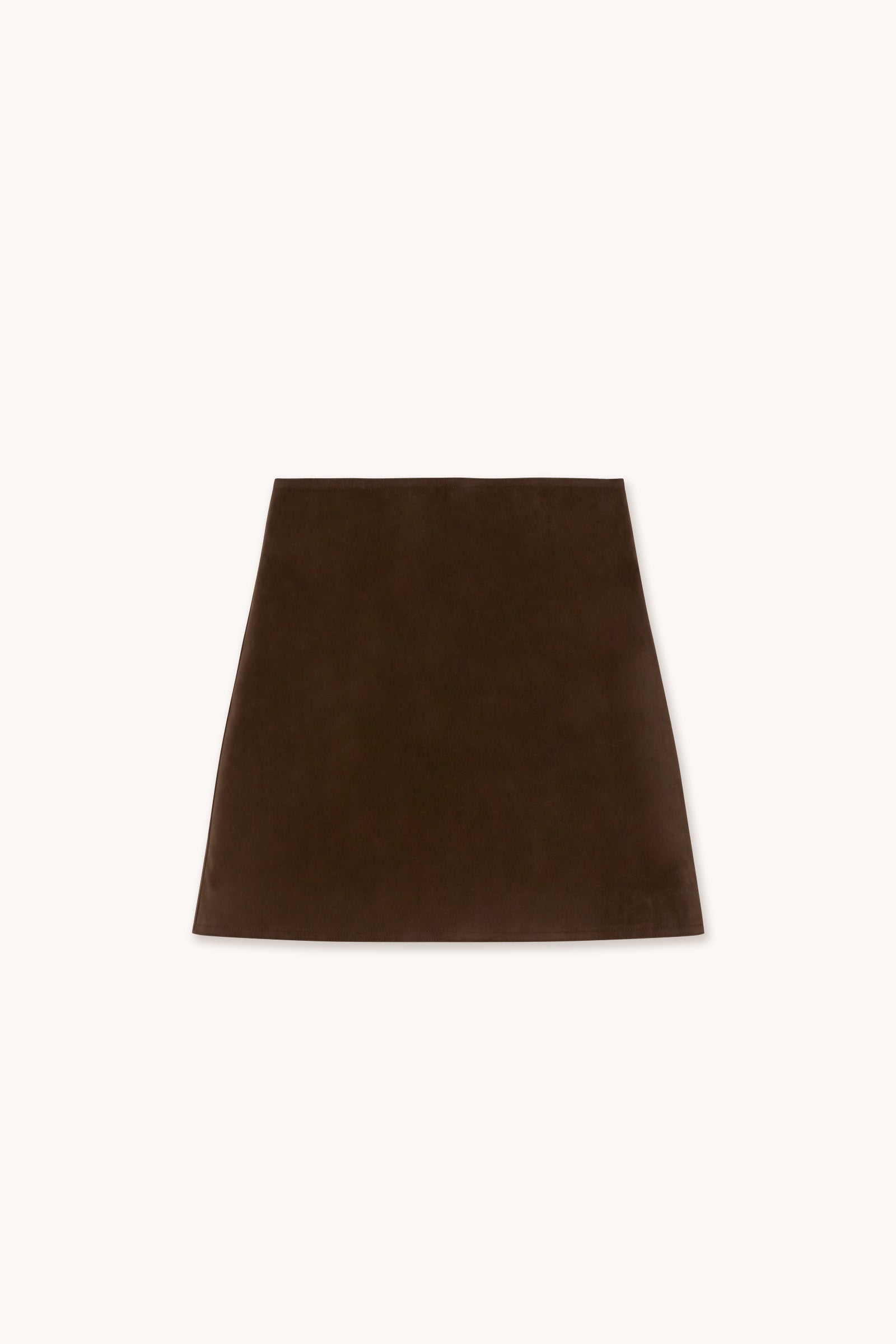 FAKE SUEDE SKIRT dark brown