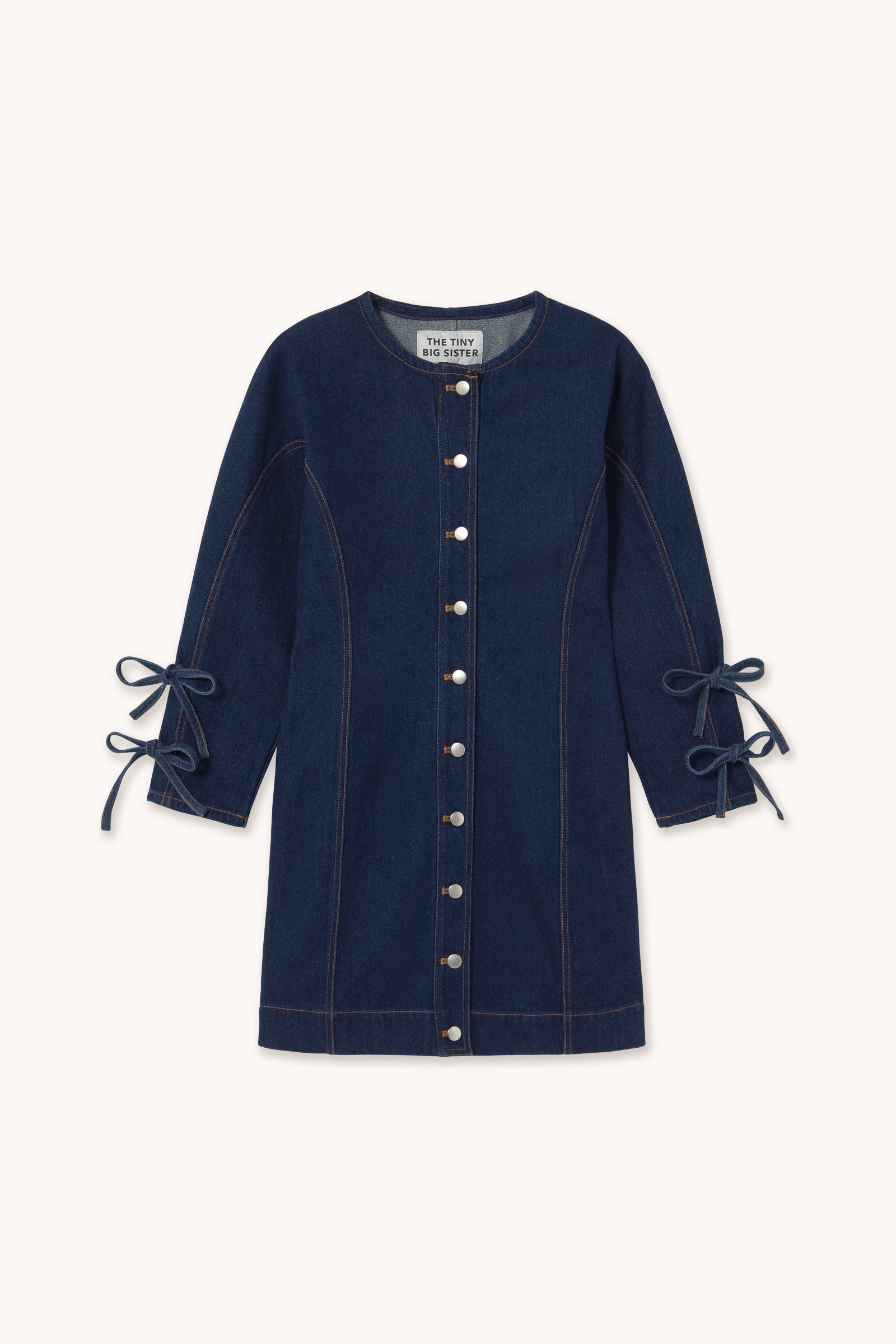 VESTIDO VAQUERO CON LAZOS navy