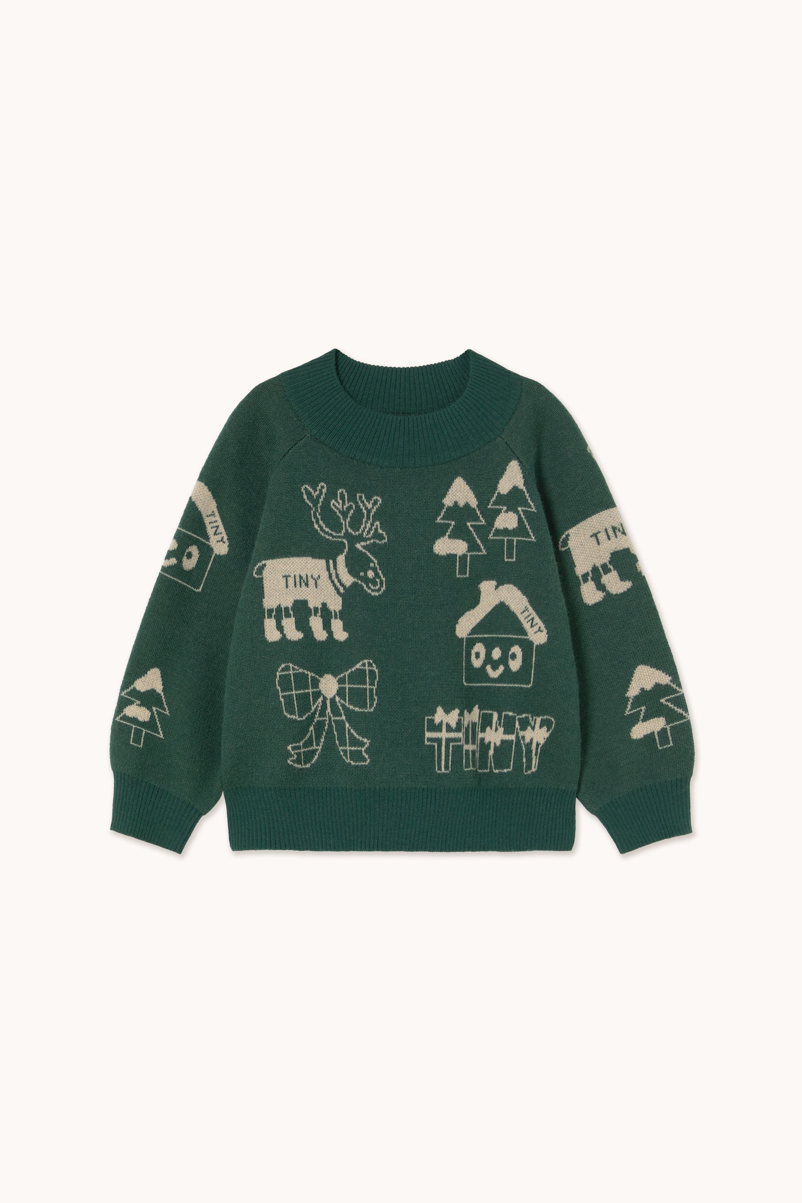 JERSEY HOLIDAY TINY TOWN dark green