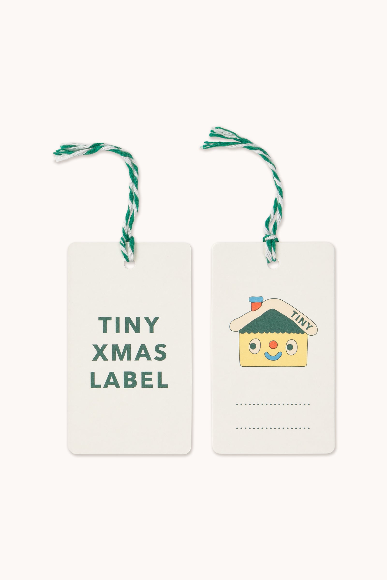 TINY HOLIDAY GIFT TAG off-white
