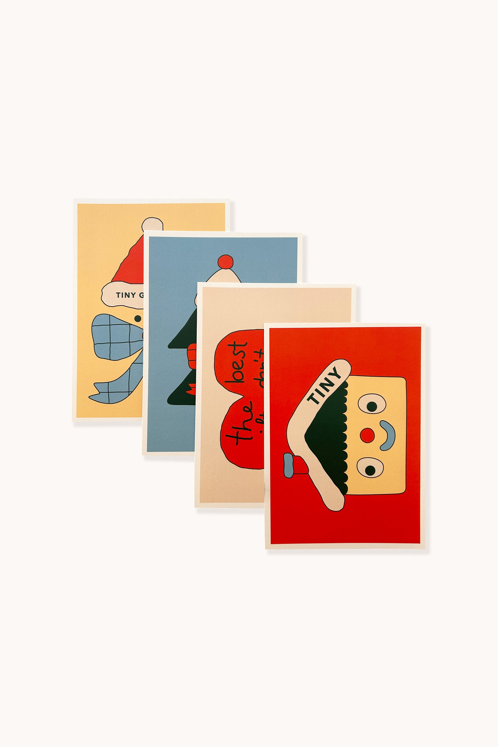 TINY GREETING CARDS SET multicolor