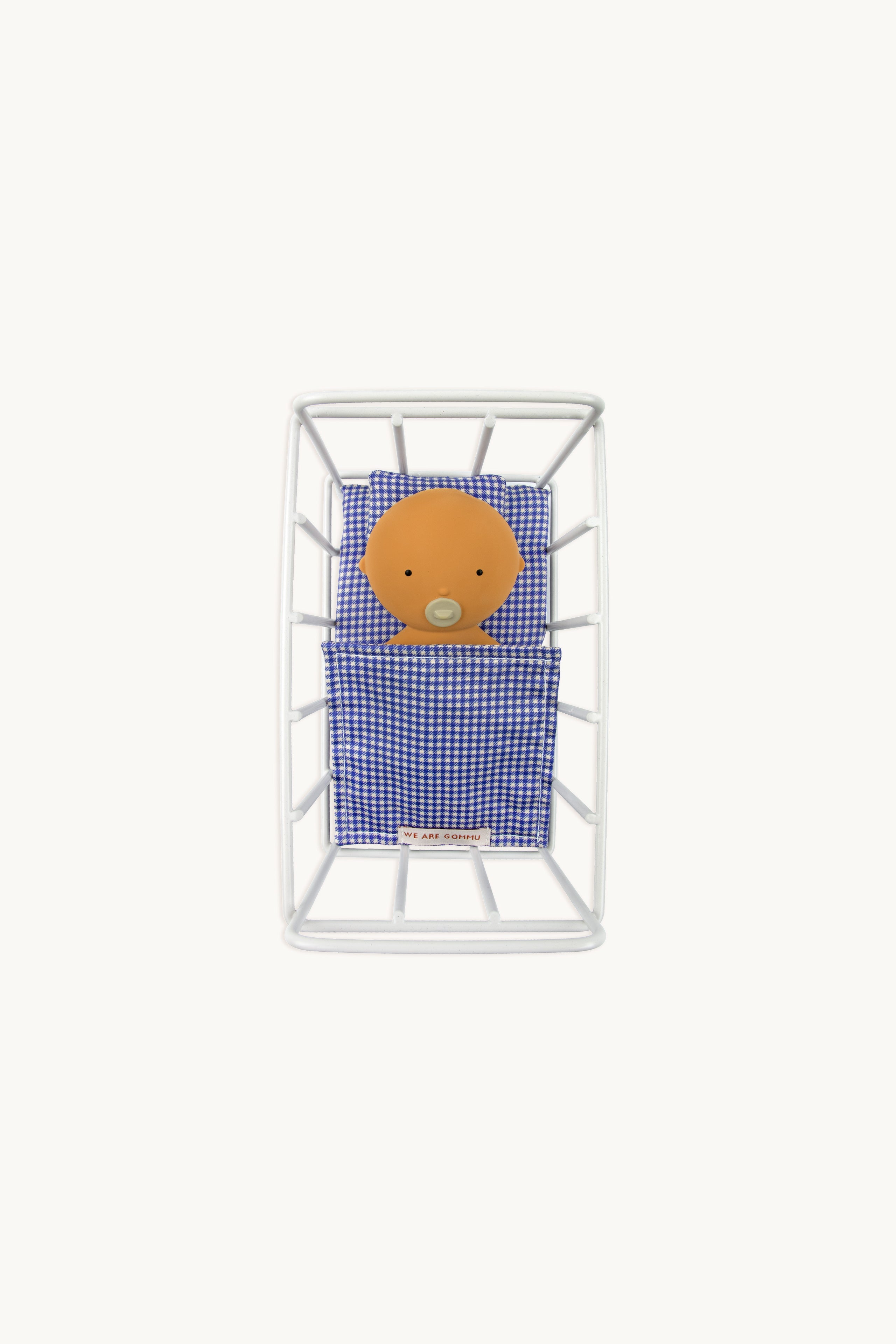 Gommu Pocket Vichy Crib  BLUE