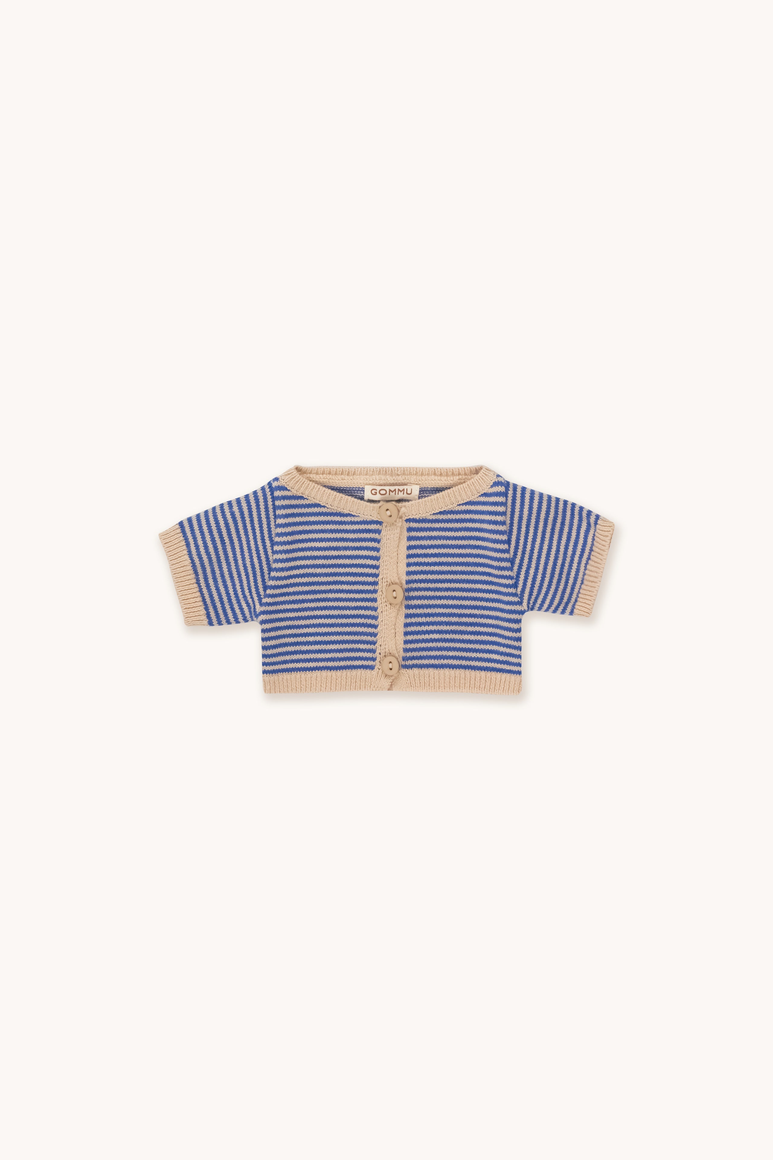 Gommu Thin Stripes Cardigan  LIGHT CREAM/BLUE