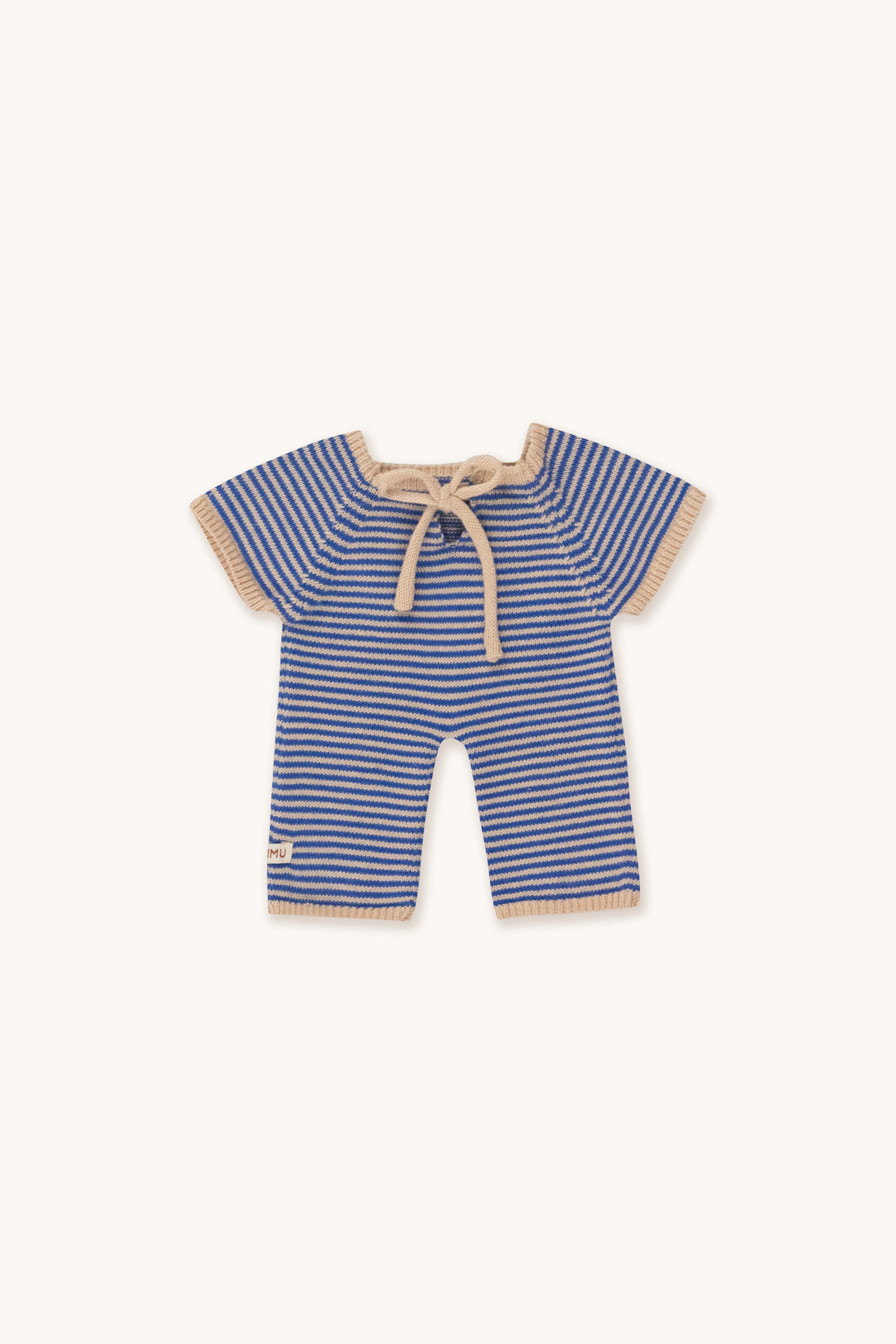Gommu Thin Stripes Long One-Piece  LIGHT CREAM/BLUE