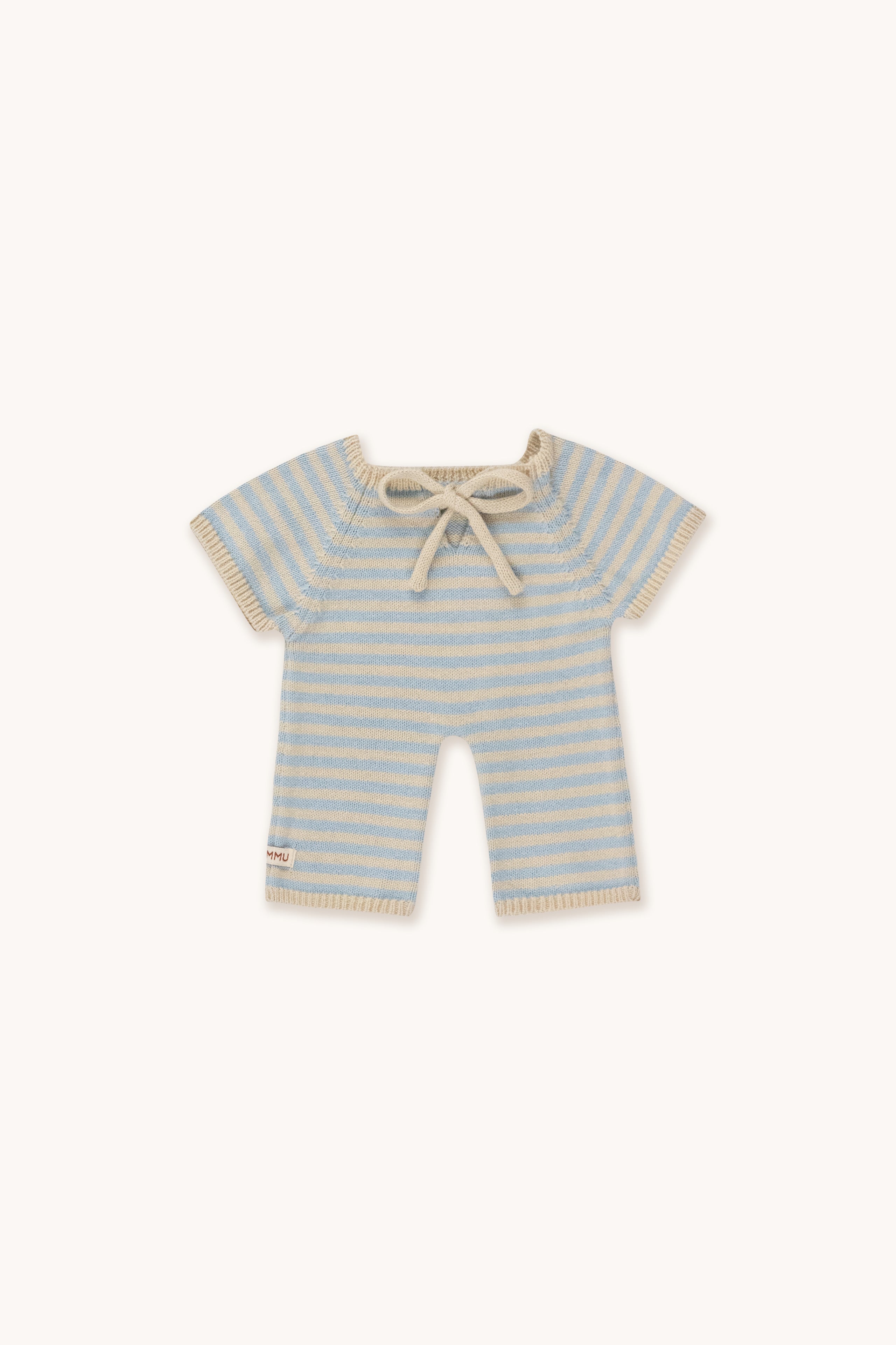 Gommu Big Stripes Long On-Piece  BLUE SKY/SAND