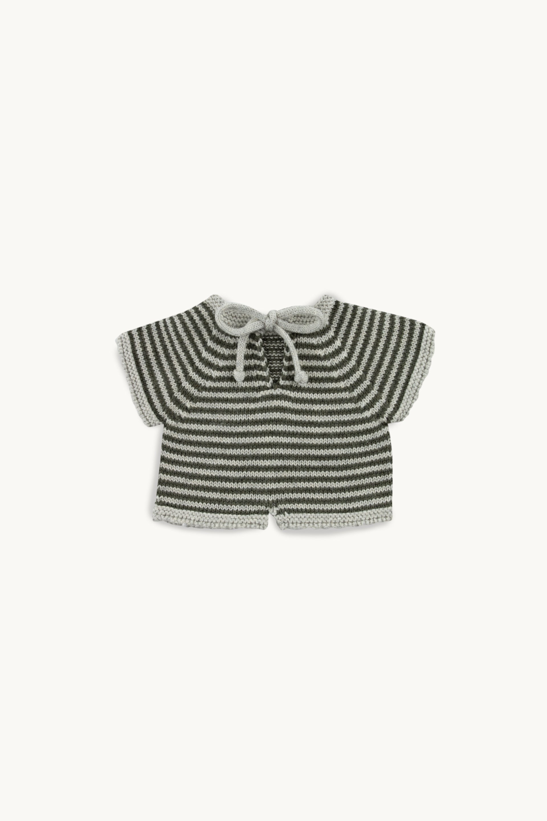 Gommu Thin Stripes Short One-Piece GREEN/GREY