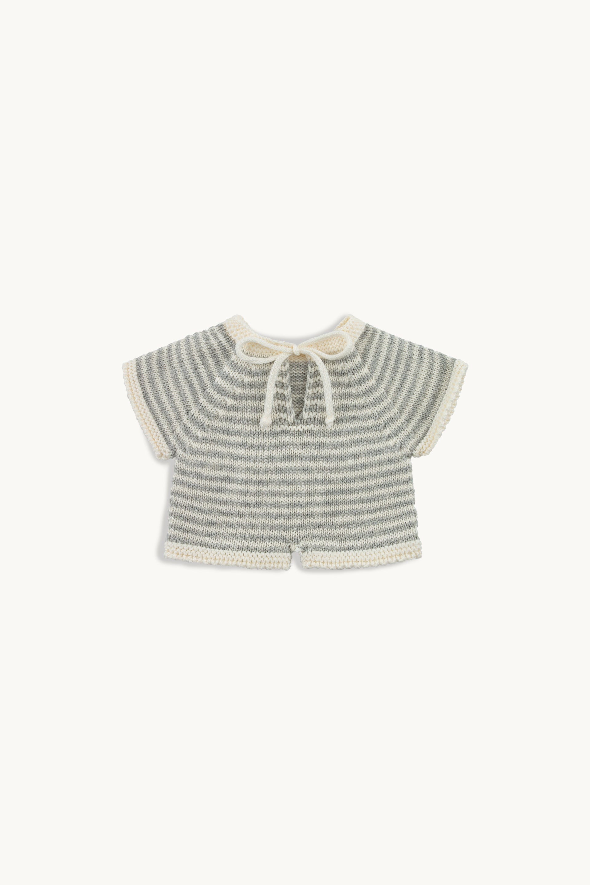 Gommu Thin Stripes Short One-Piece CREAM/GREY