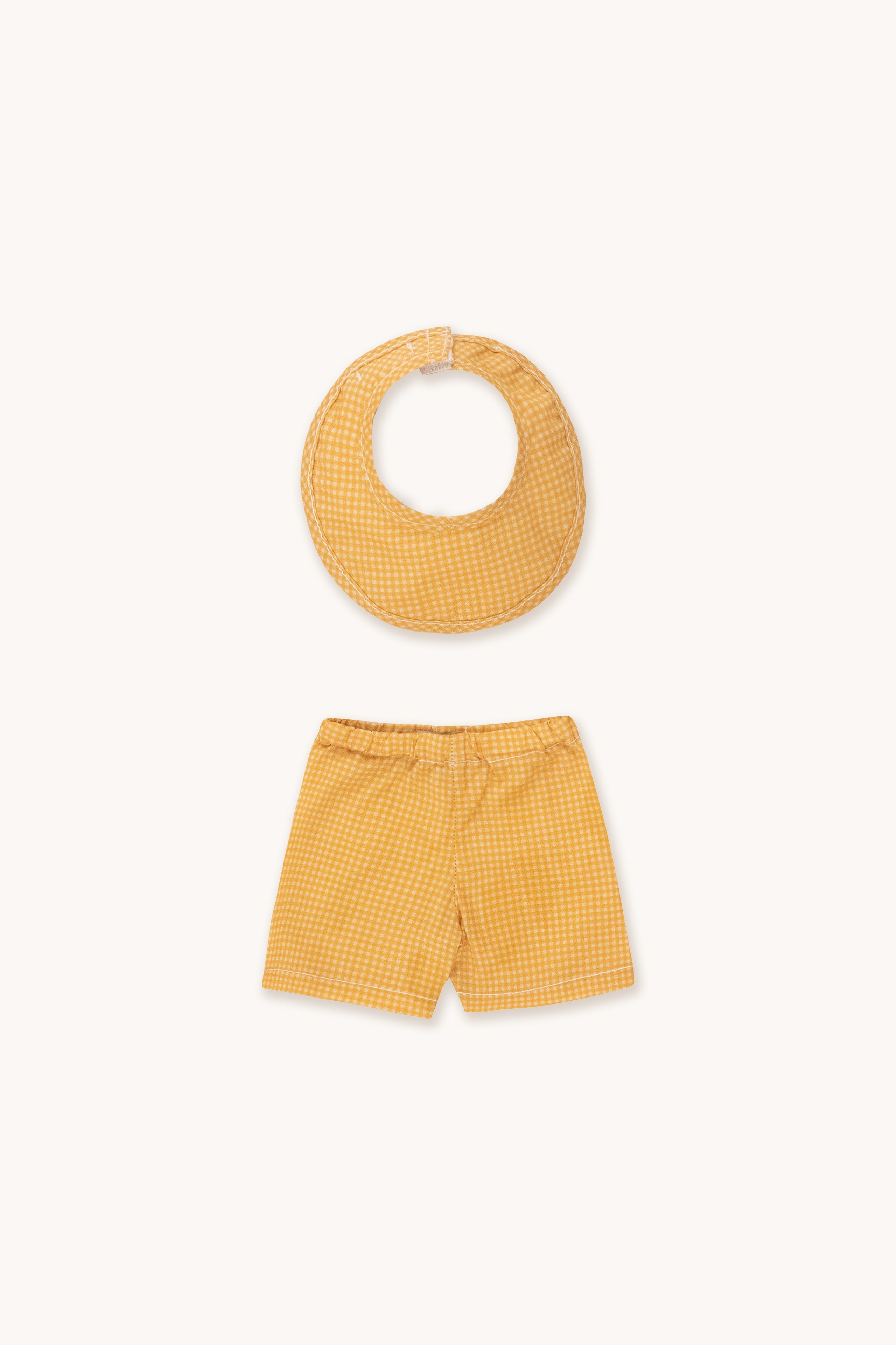 Gommu Vichy Pant & Bib  SAND/MUSTARD
