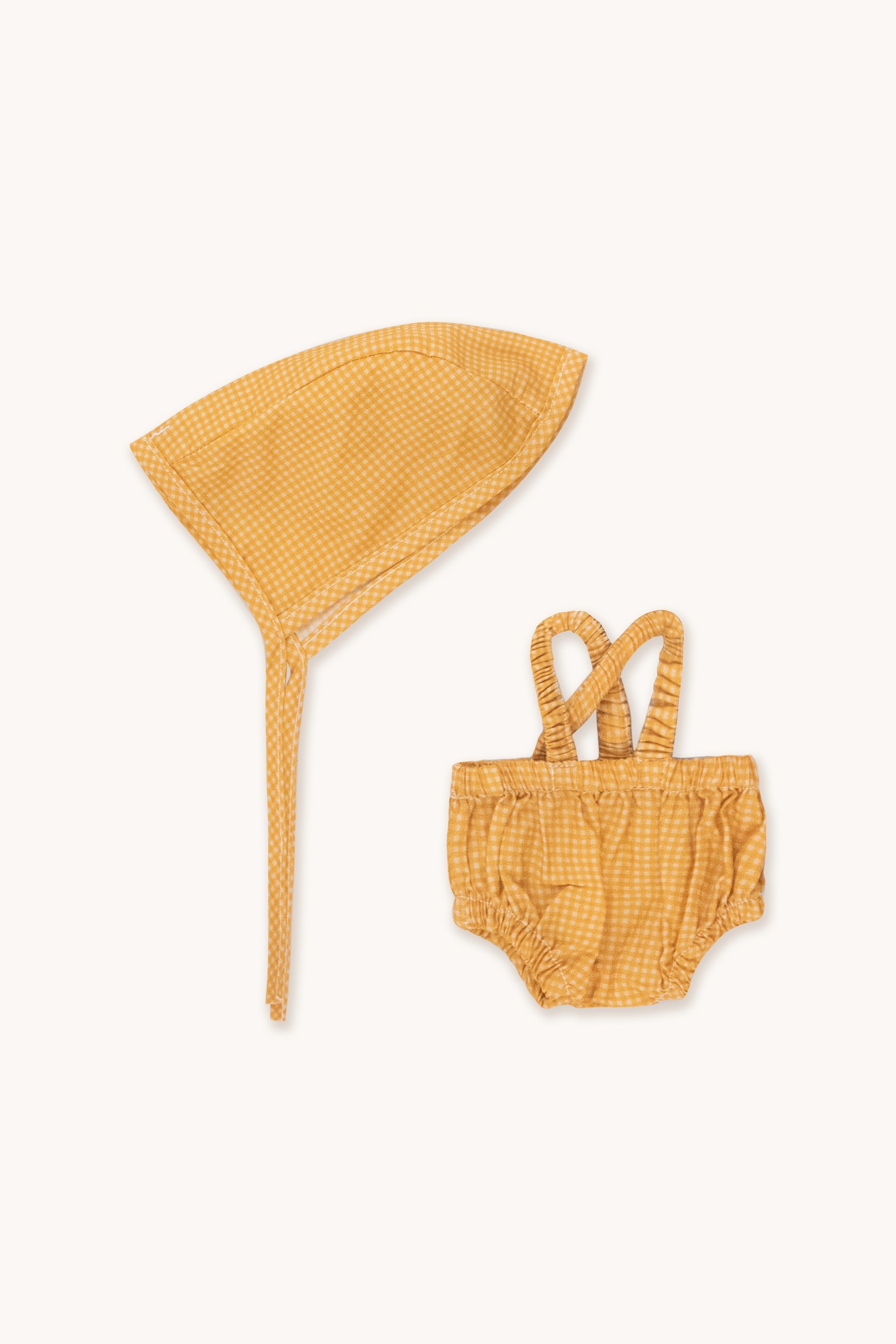 Gommu Vichy Shorts & Hat  SAND/MUSTARD