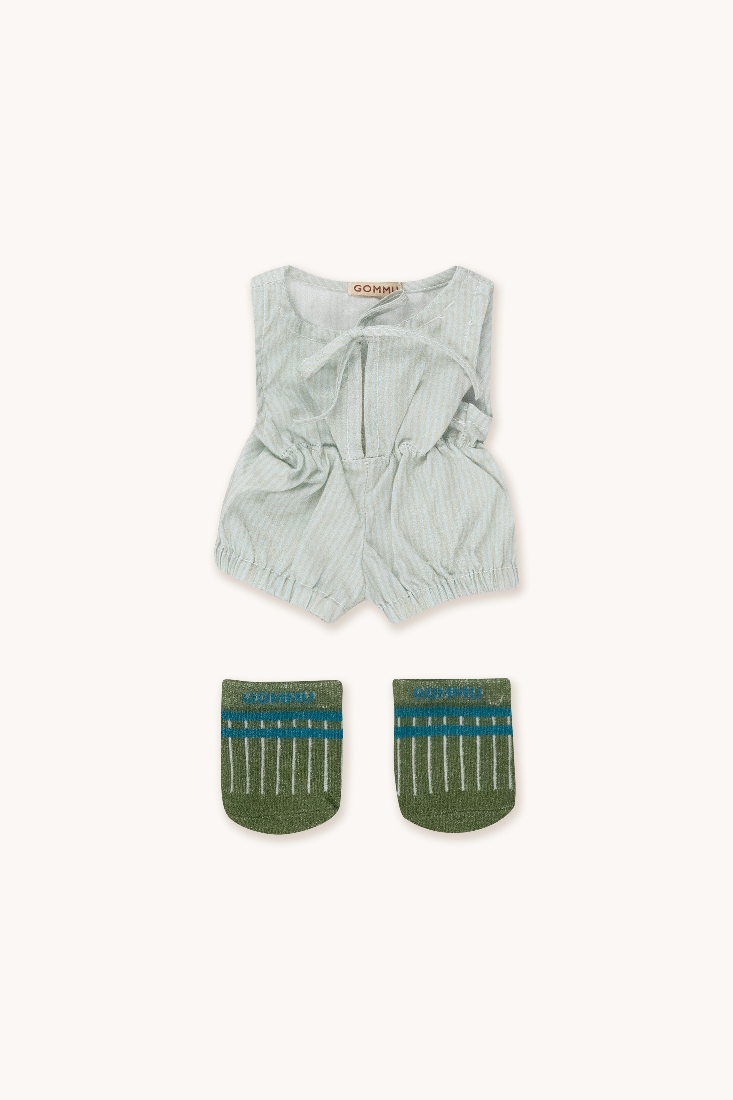 Gommu Stripes One-Piece & Socks  BLUE SKY/SAND
