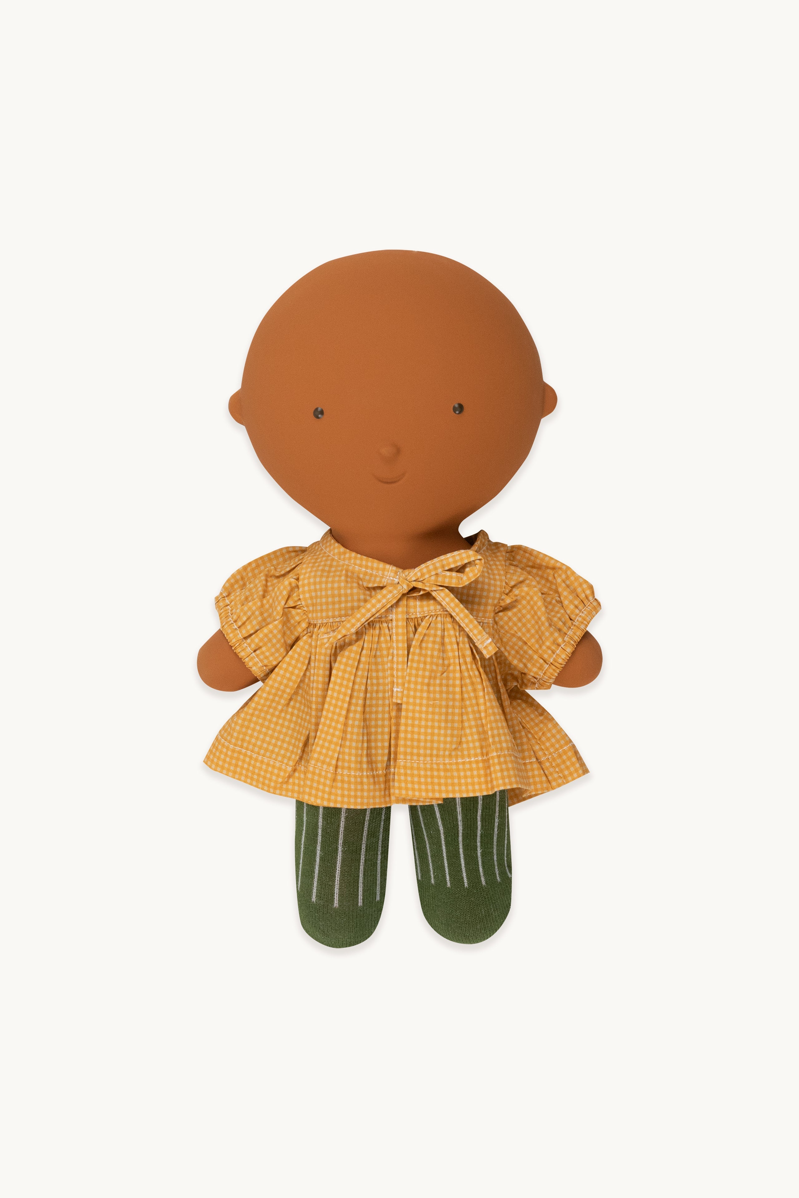 Gommu Vichy Dress & Tights  SAND/MUSTARD