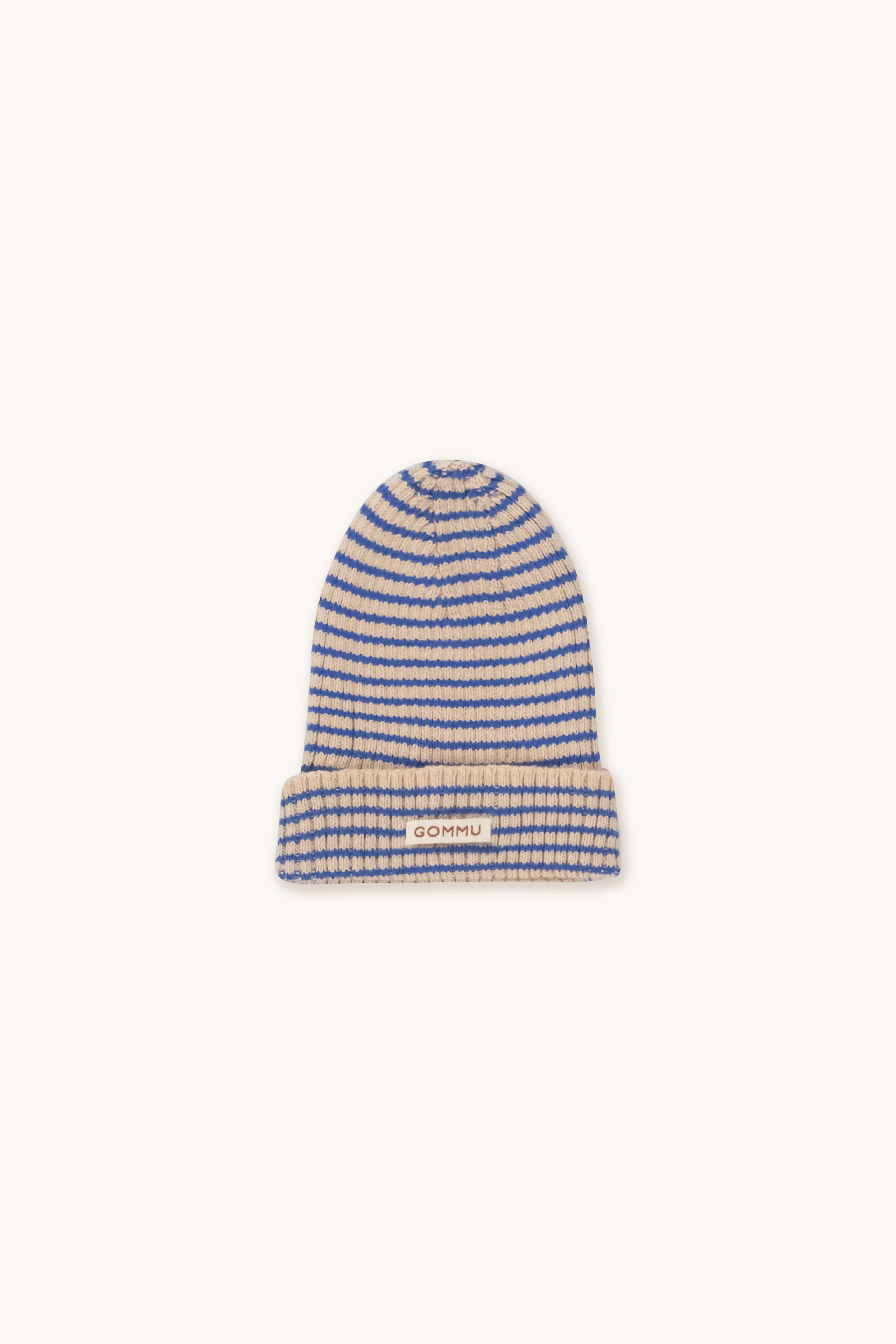 Gommu French Stripes Beanie  LIGHT CREAM/BLUE