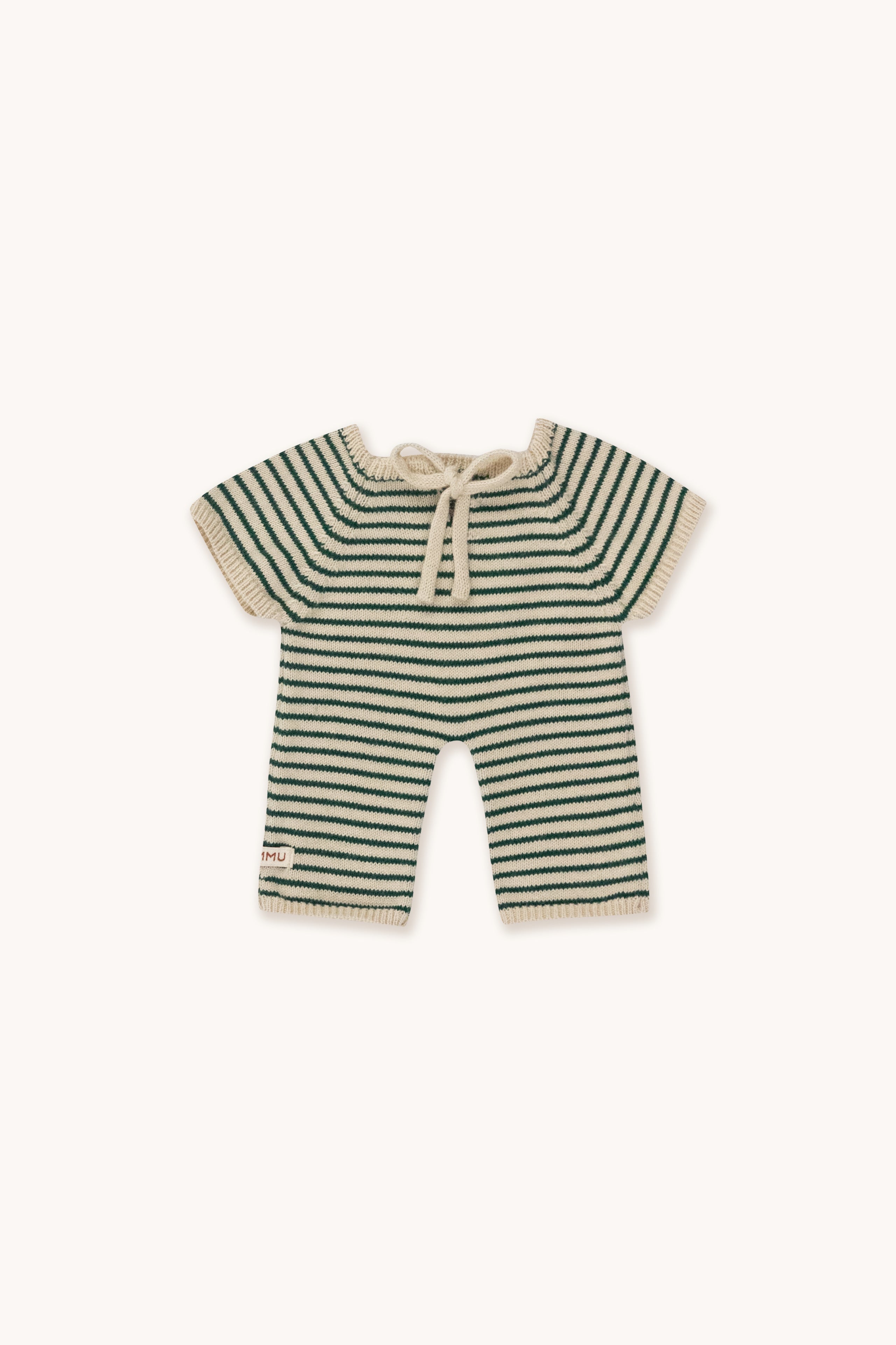 Gommu French Stripes Long One-Piece  SOFT GREEN/SAND