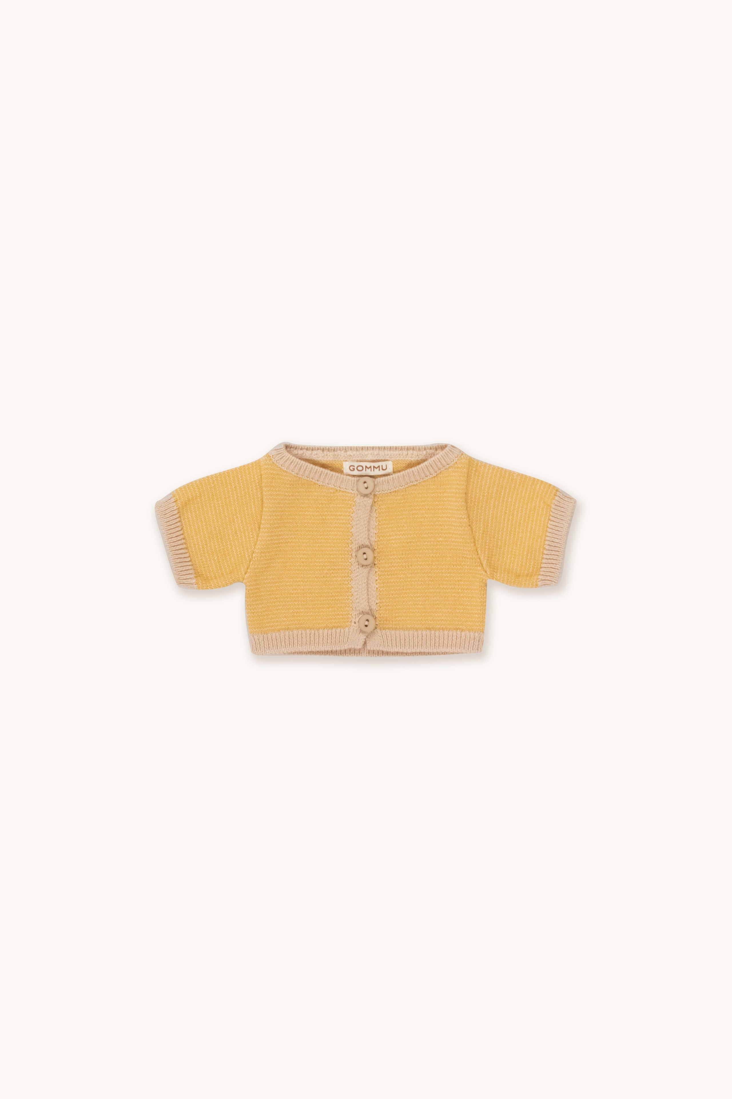 Gommu Micro Stripes Cardigan  LIGHT CREAM/MUSTARD