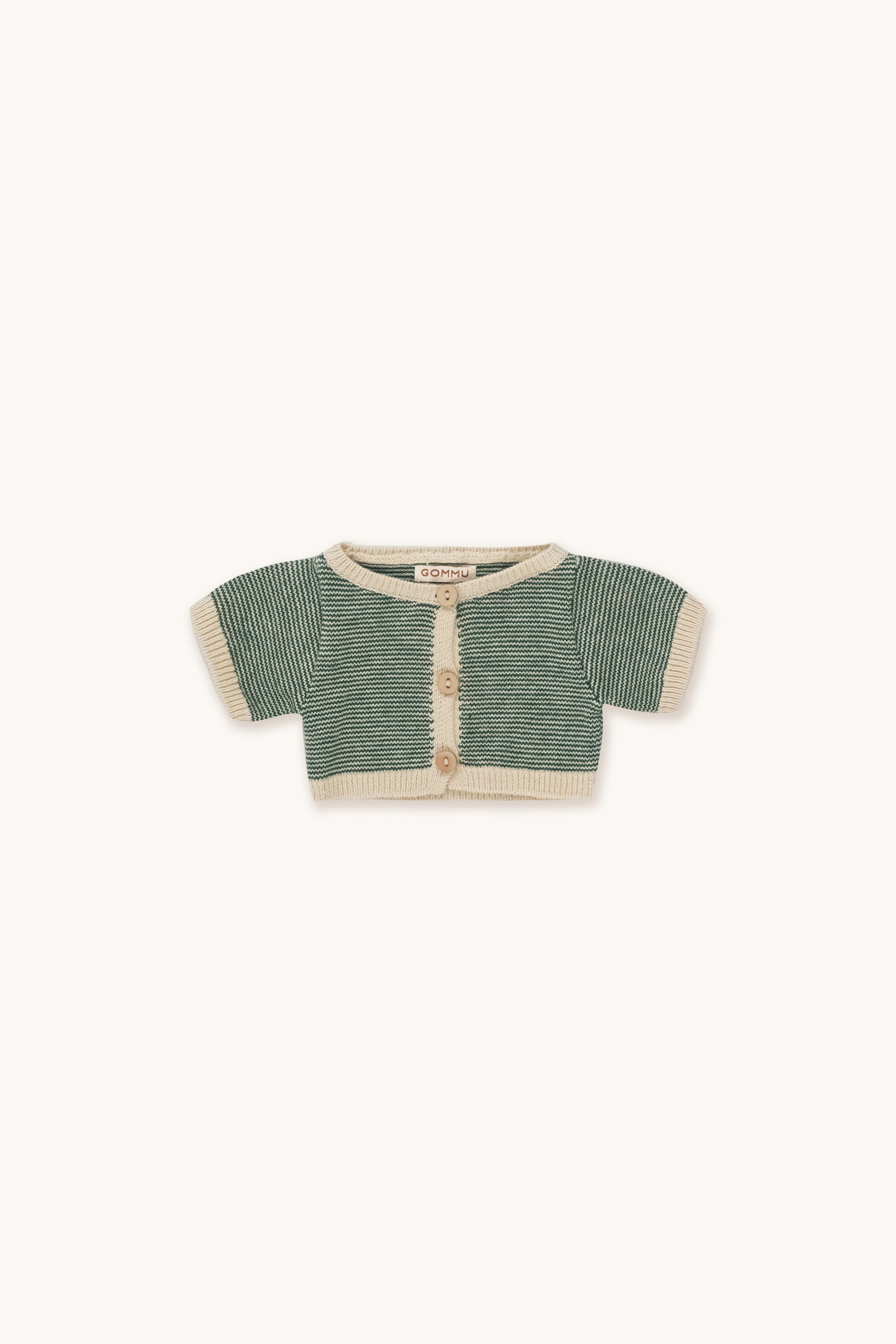 Gommu Micro Stripes Cardigan  SOFT GREEN/SAND