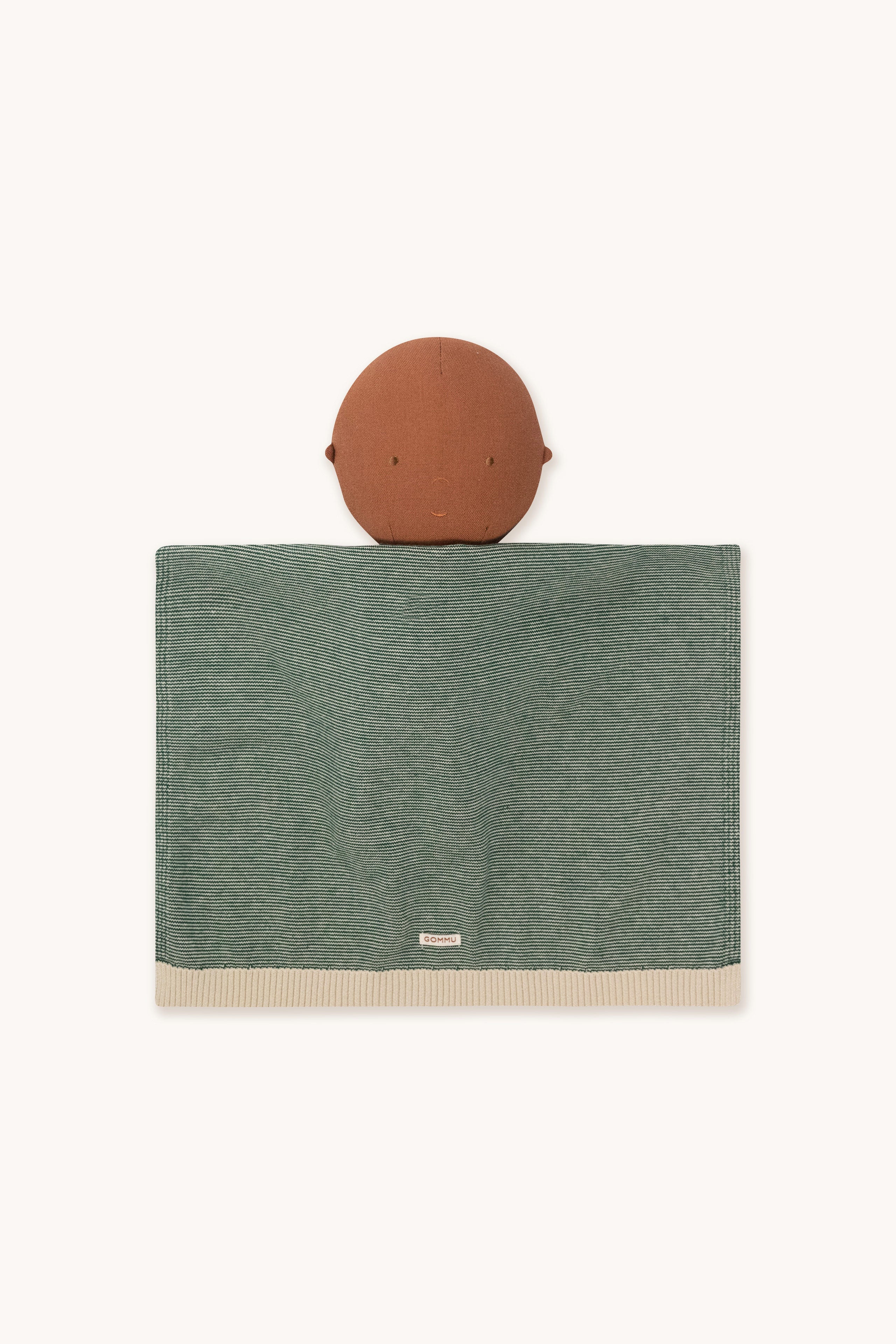 Gommu Micro Stripes Blanket  SOFT GREEN/SAND