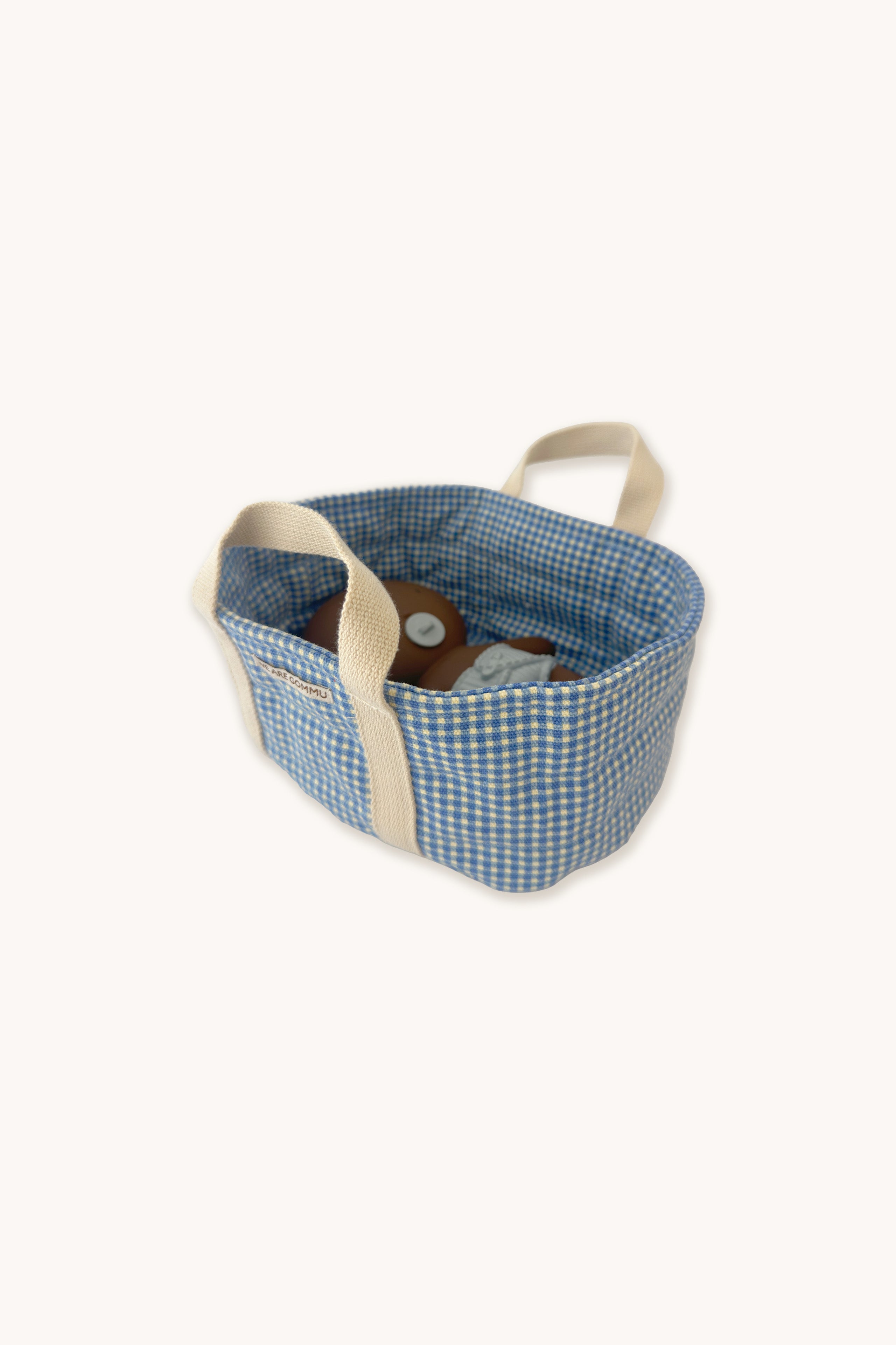 GOMMU MINI VICHY BASSINET BLUE