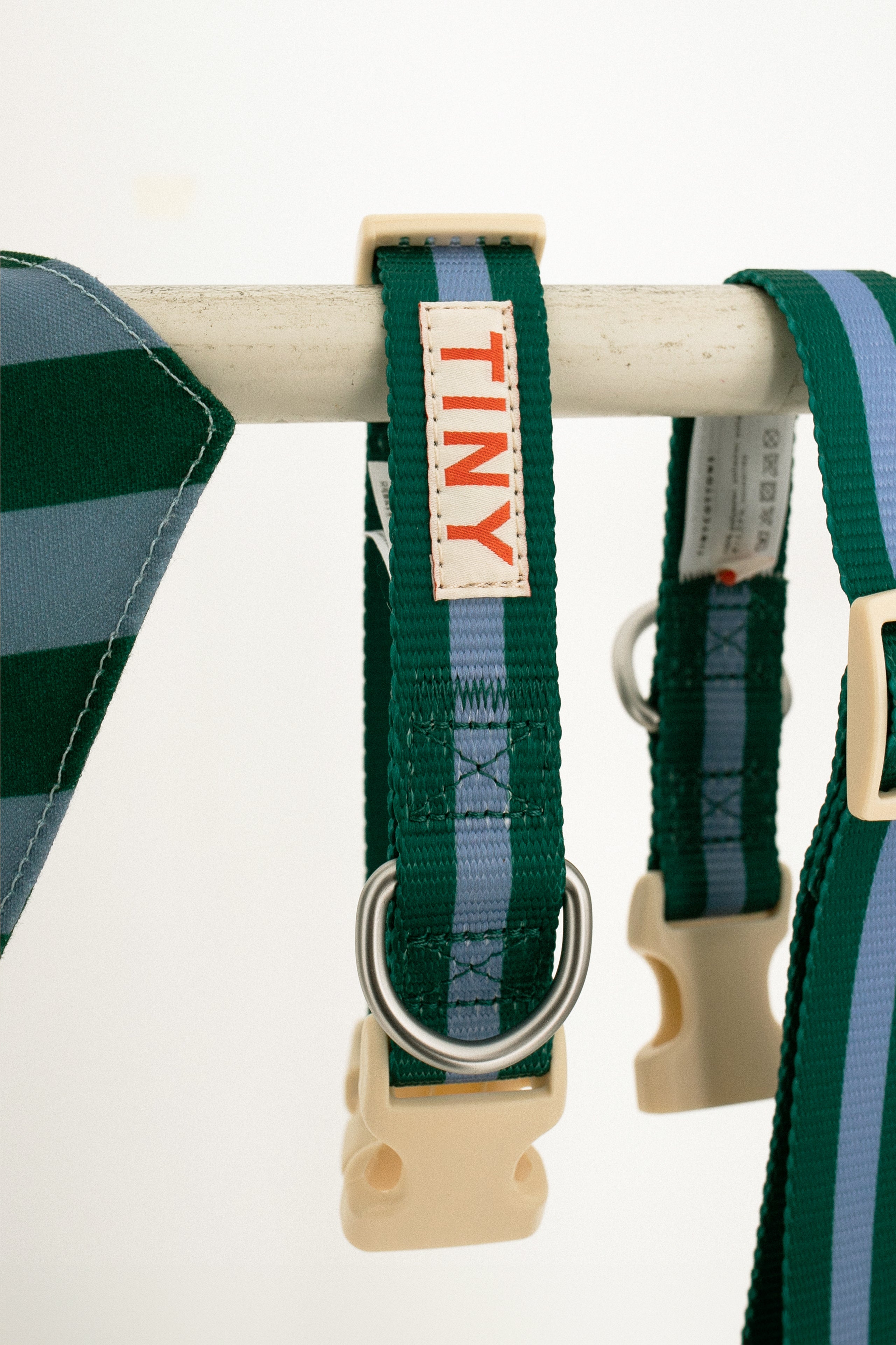 COLLAR AJUSTABLE A RAYAS verde oscuro/gris