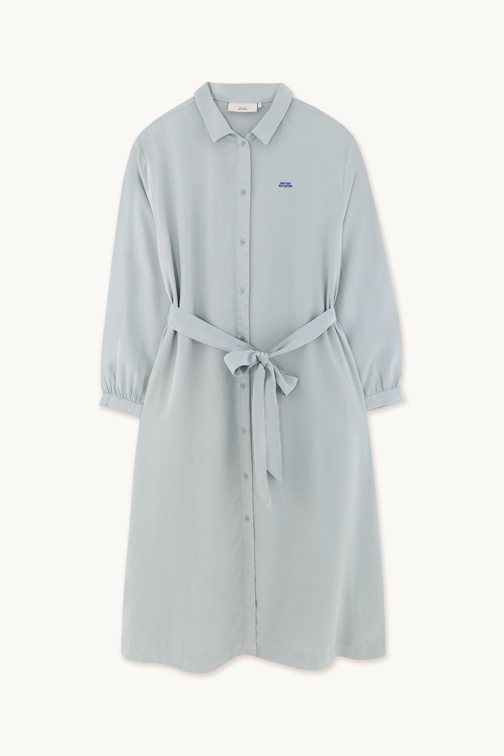 Vestido Manga Larga Lyocell  cadet blue
