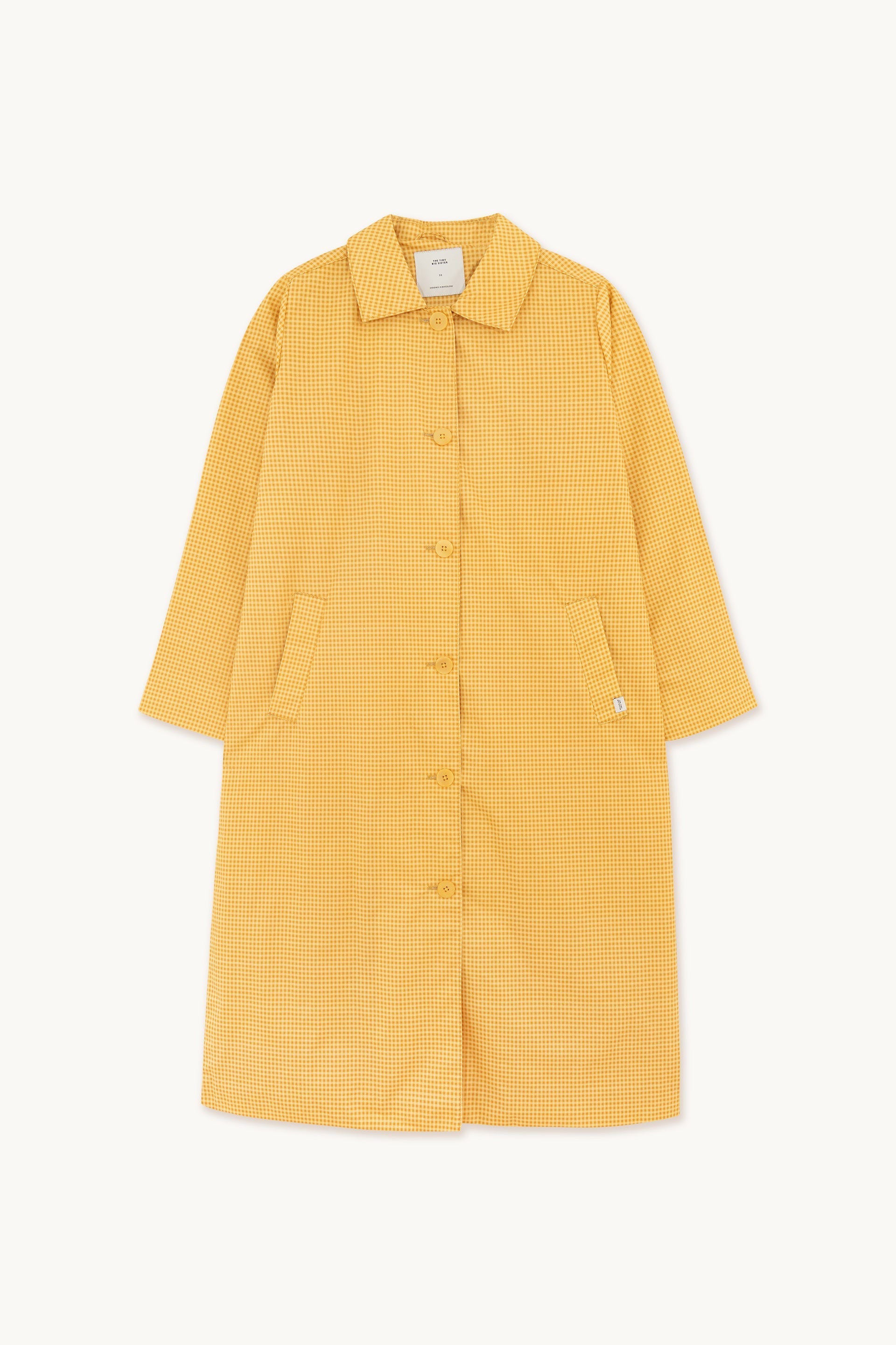 Checked Coat canary/honey