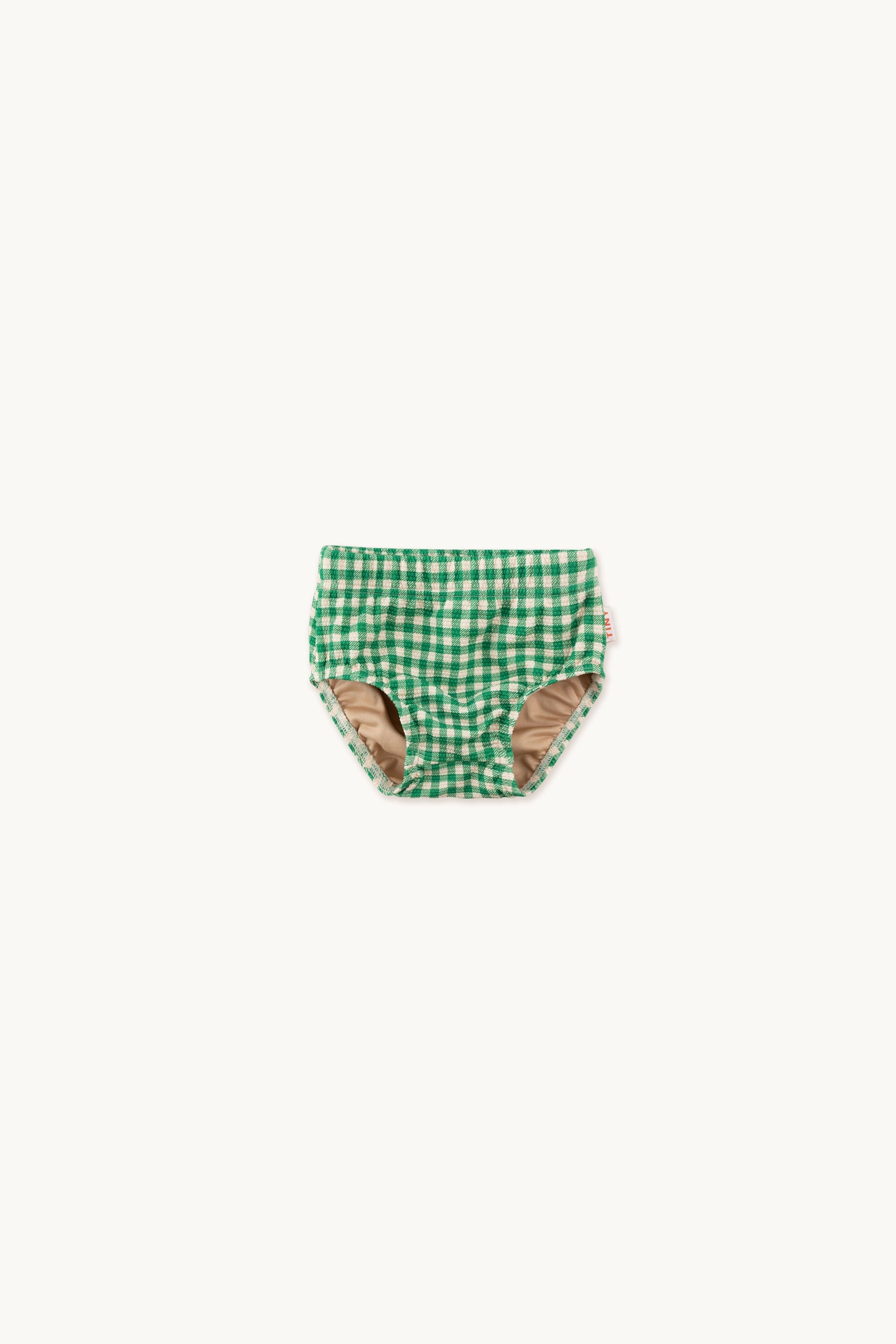 Check Bloomer light cream/pine green
