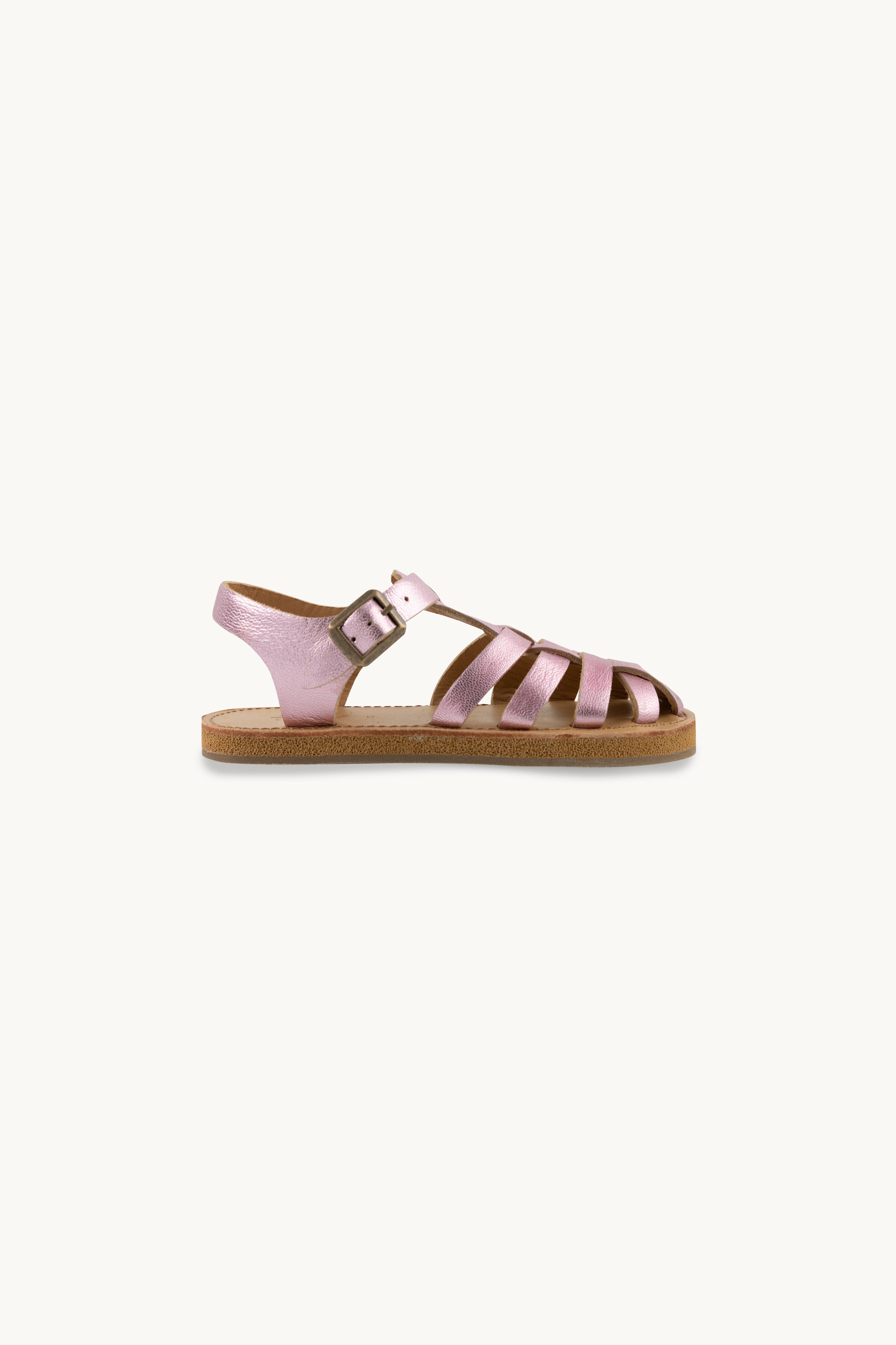 Metallic Braided Sandals gardenia
