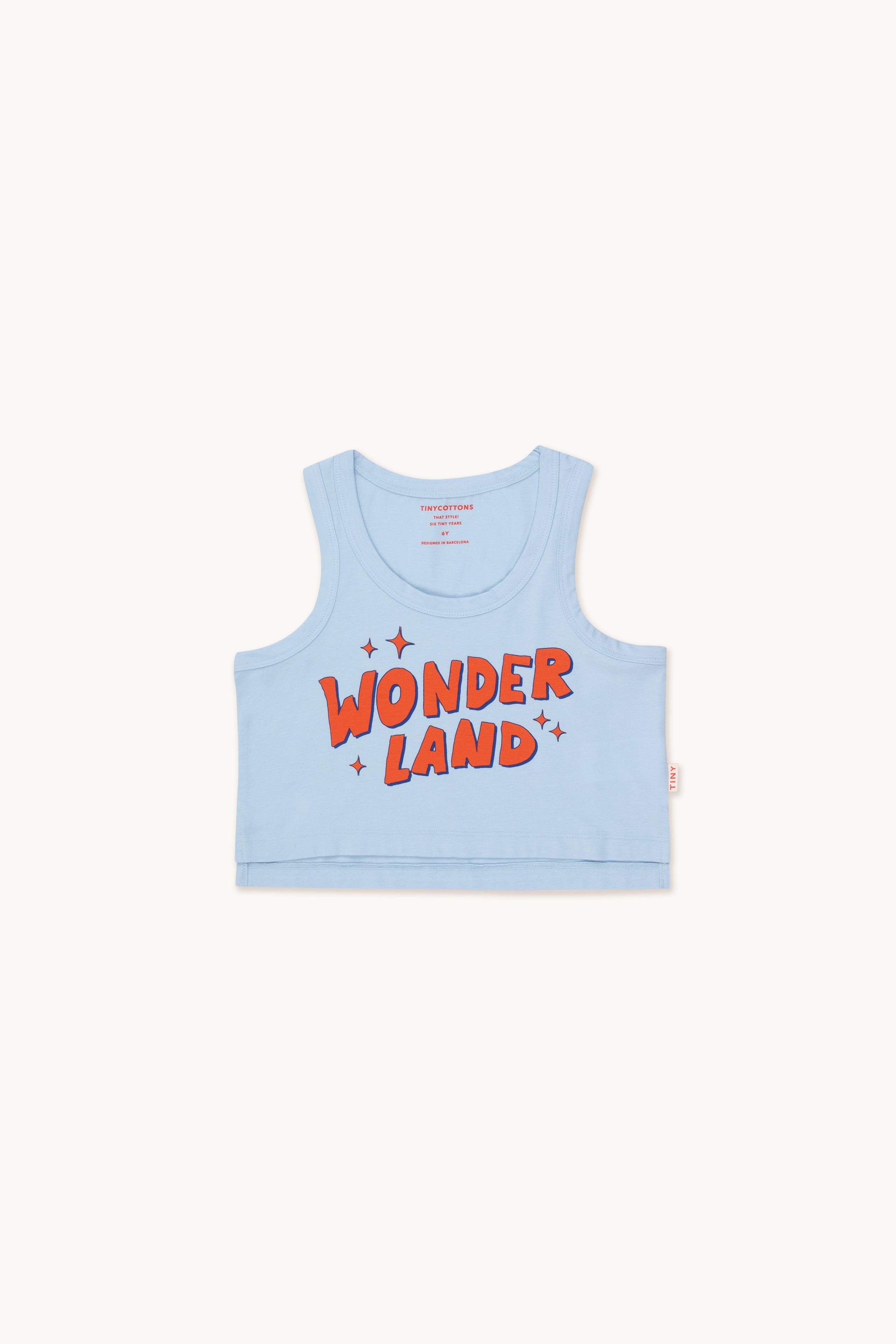 Wonderland cropped tank top blue-grey