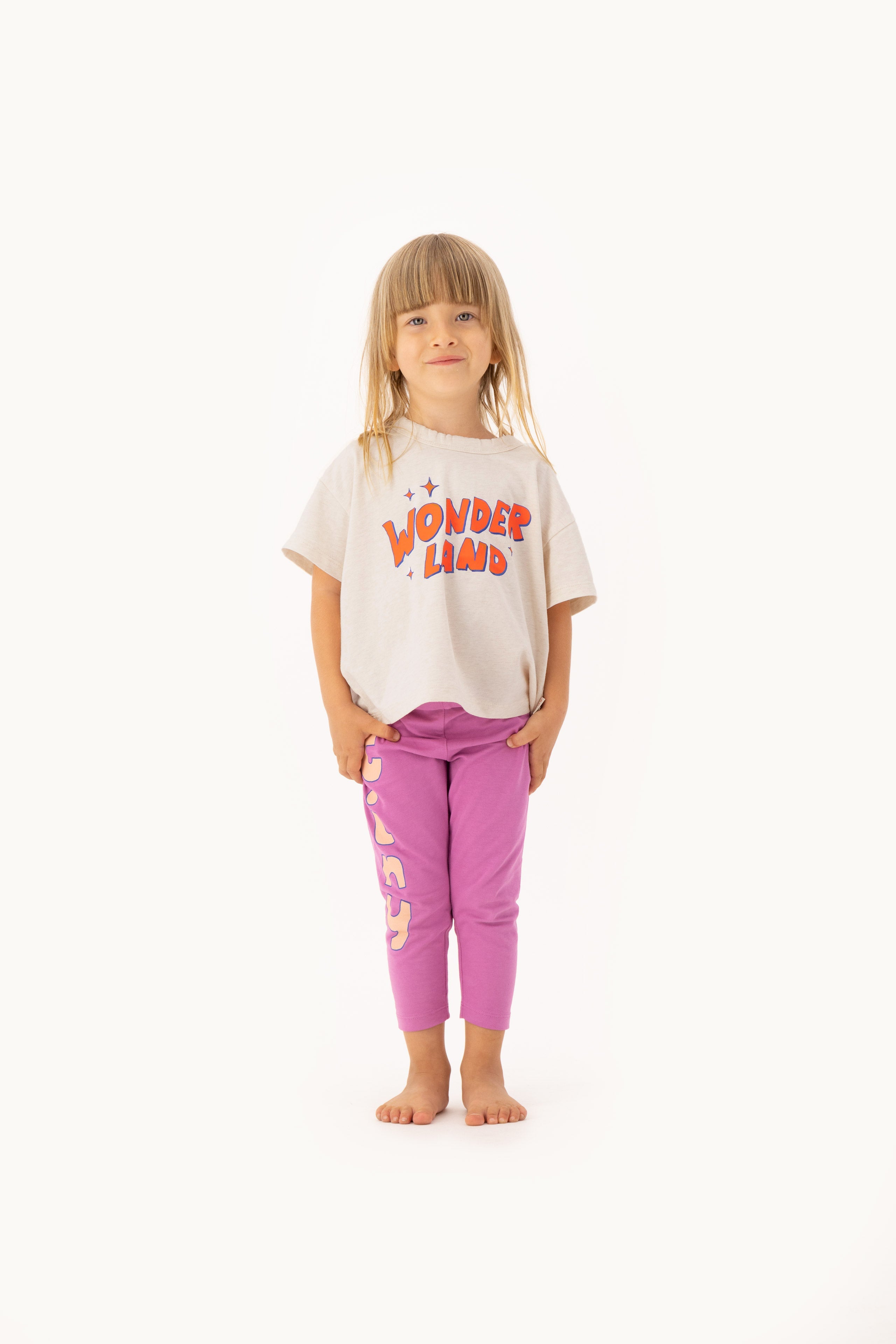 Wonderland Baby Tee light cream heather