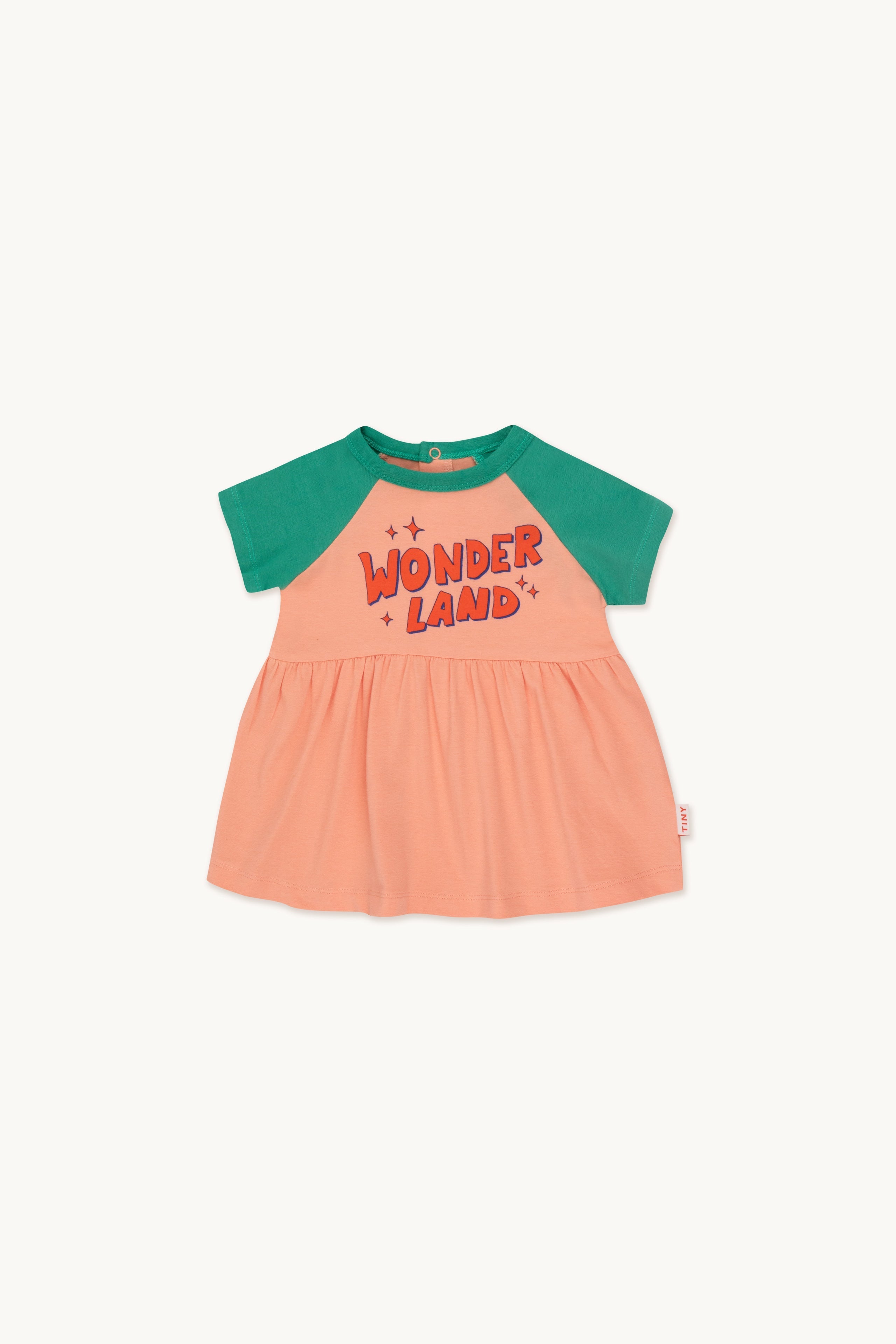 Wonderland Baby Dress papaya/emerald