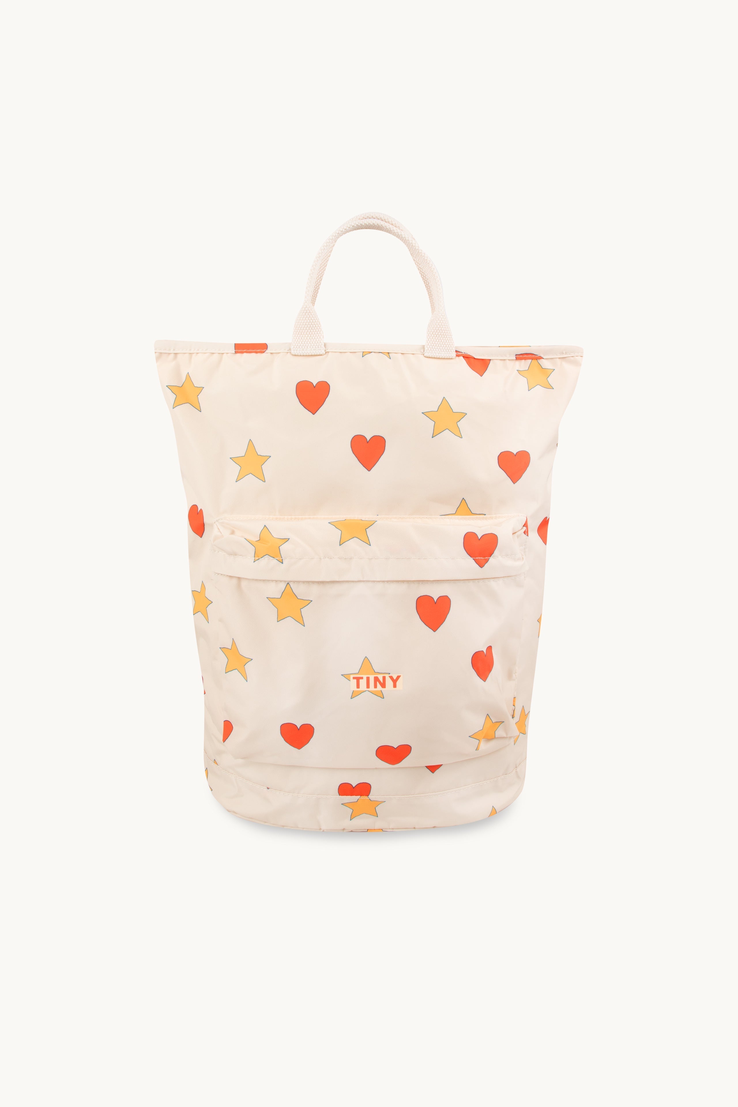 Hearts stars totepack light cream