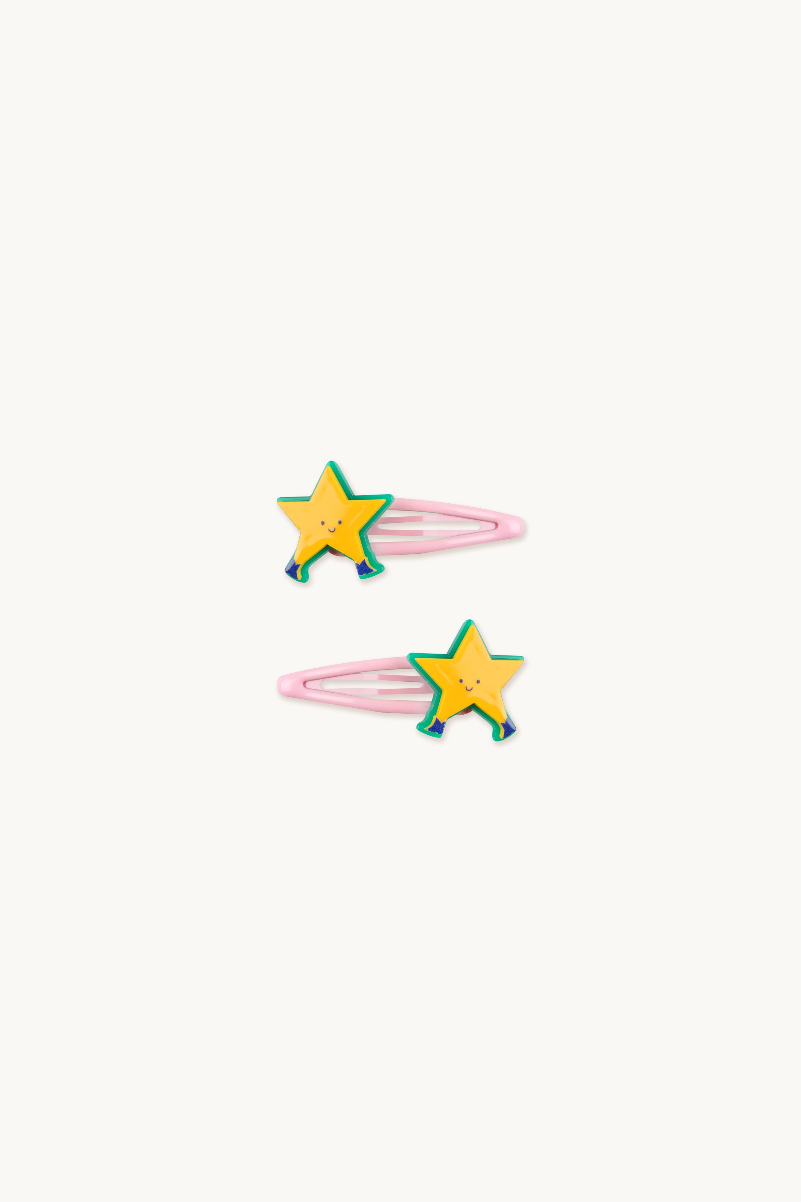 Dancing star hair clips set yellow