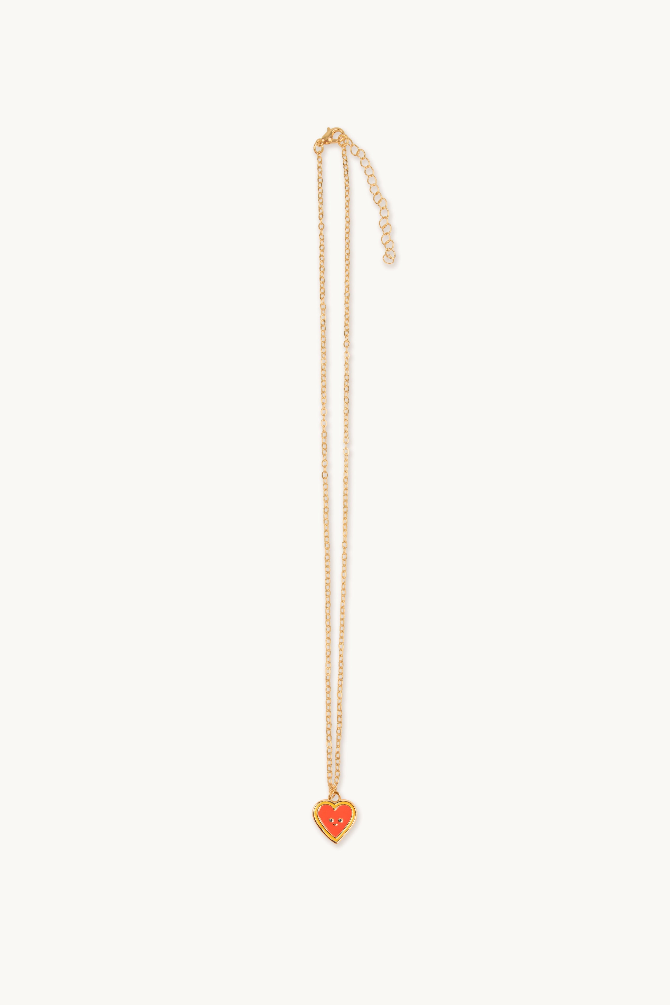 Heart necklace summer red