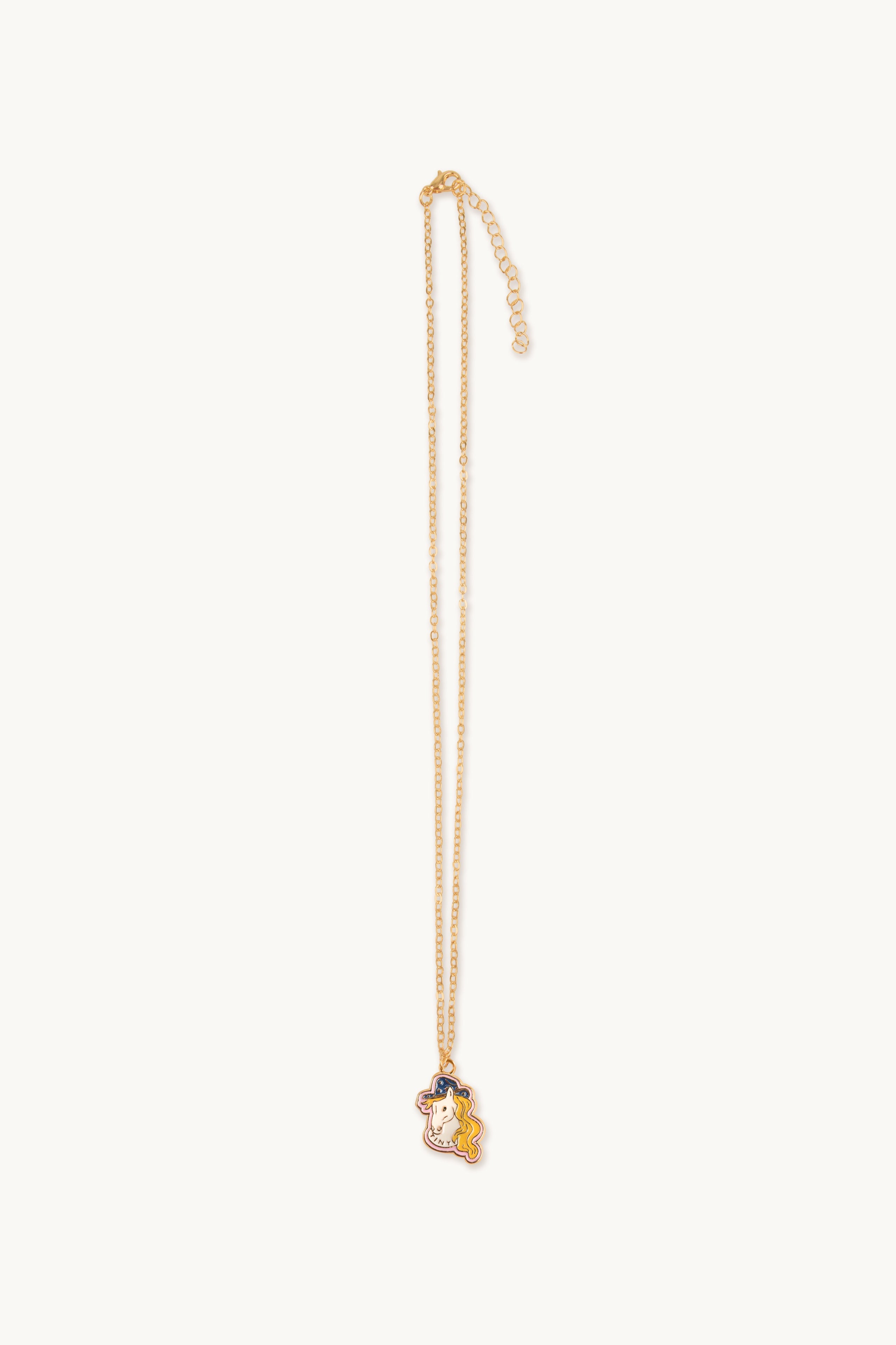 Horse necklace light cream