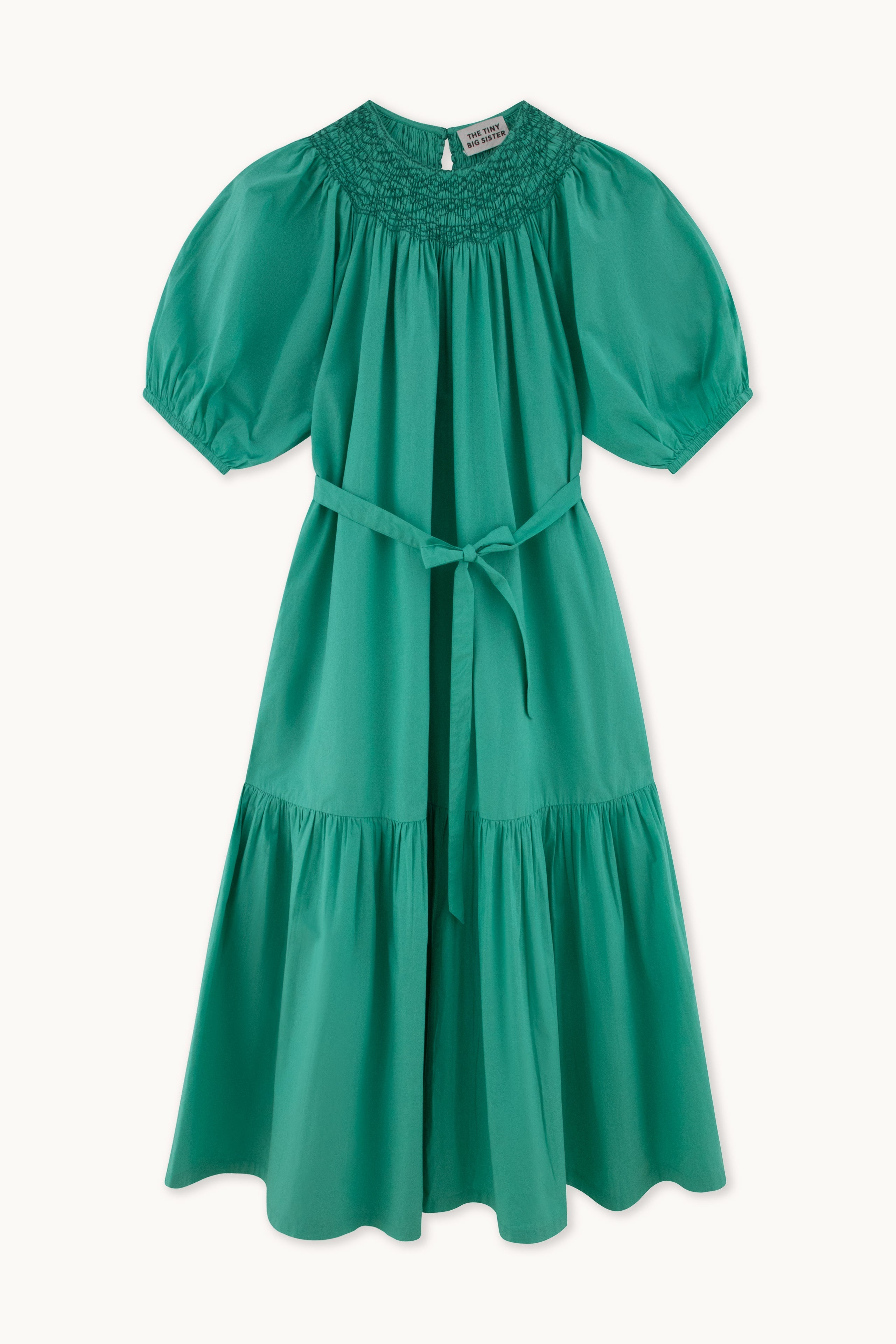 Vestido con Volante emerald