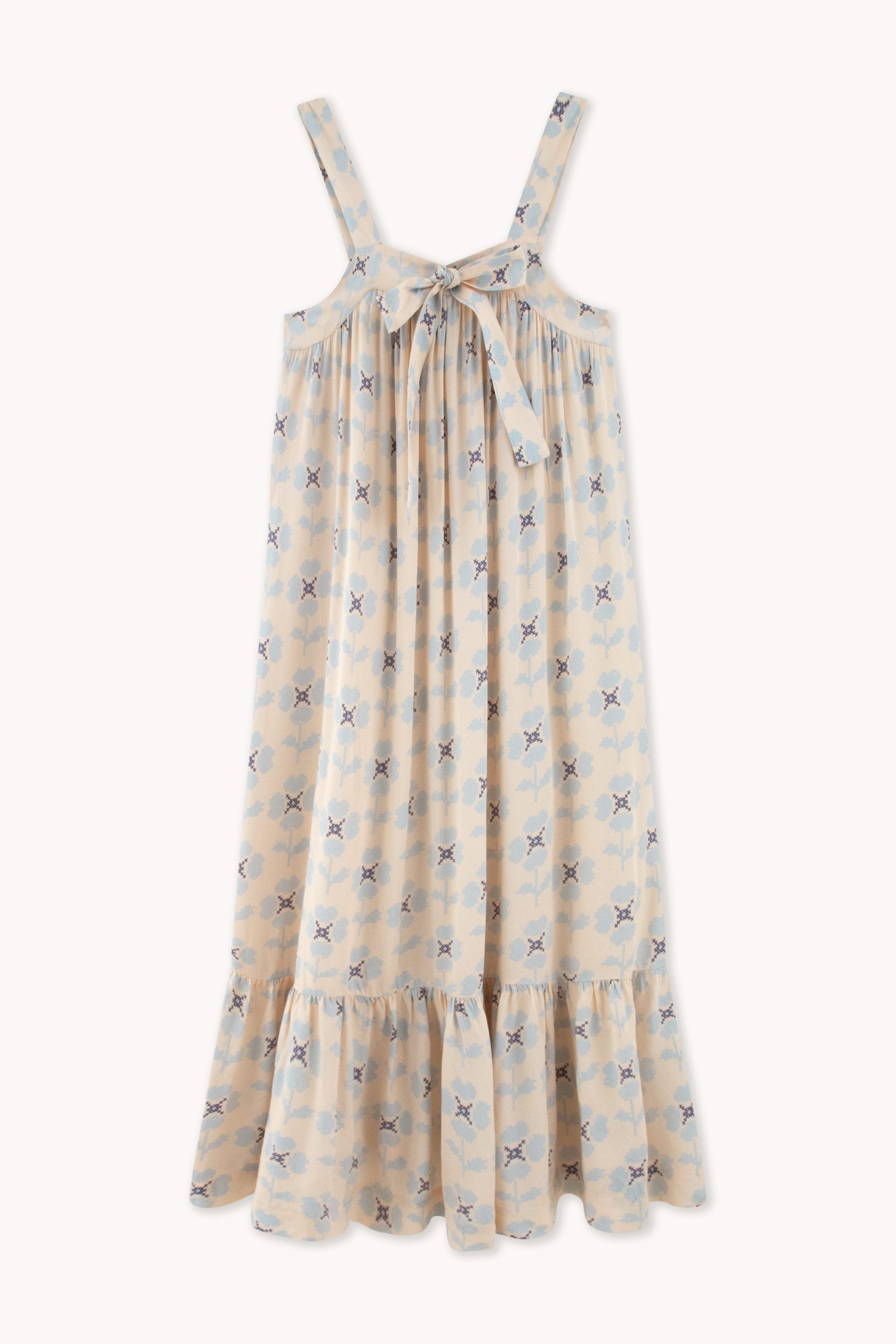 Vestido Flowers light cream
