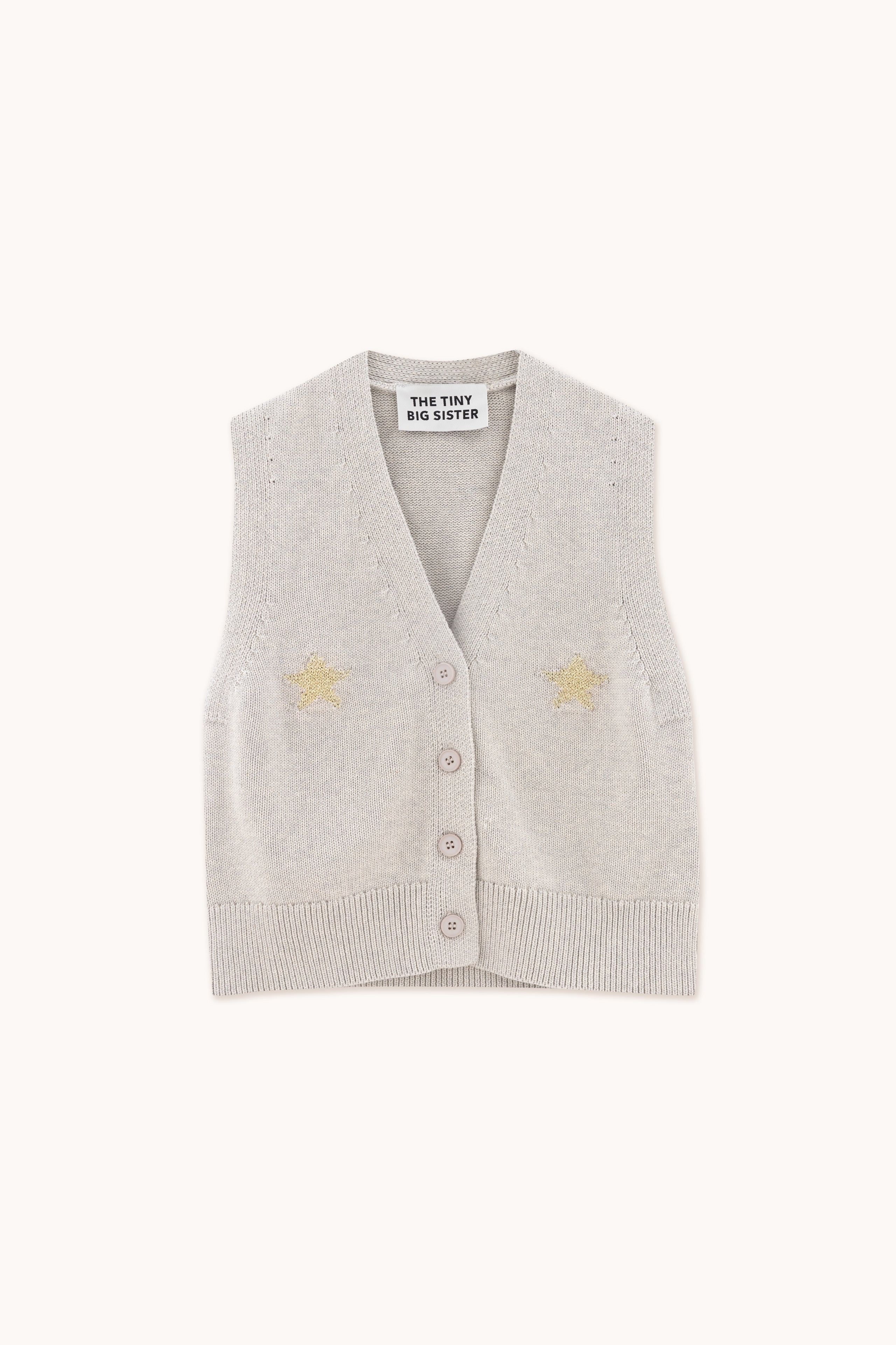 Patric stars vest grey melange