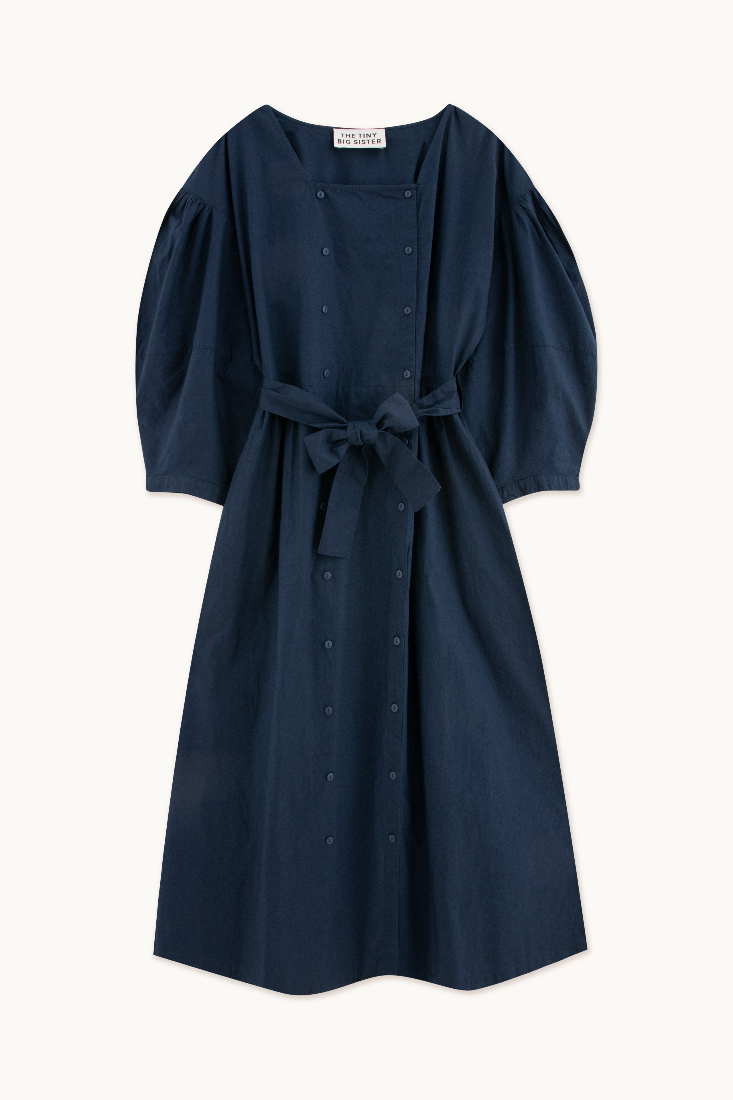 Buttoned dress navy