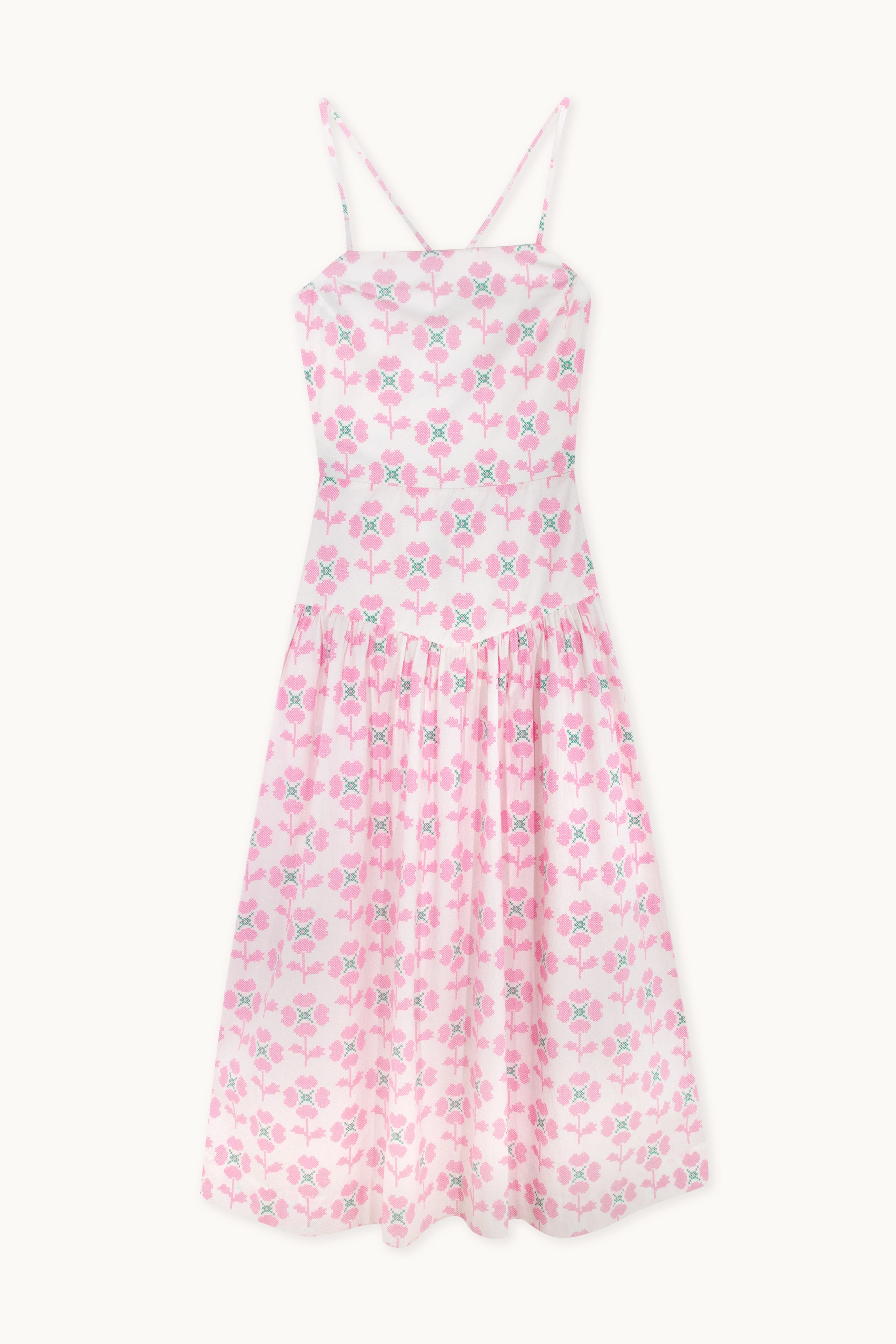 Vestido con espalda abierta off-white