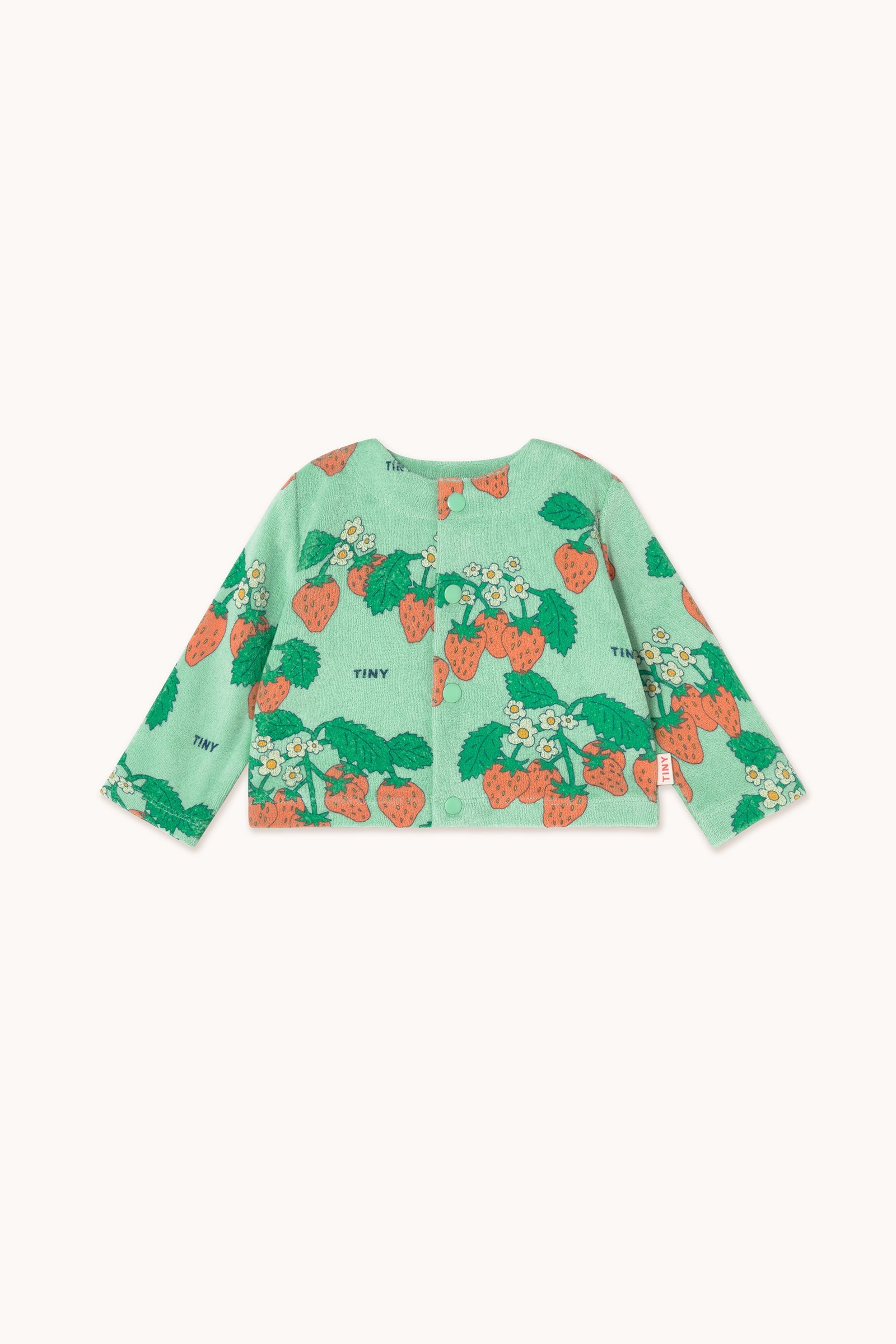 STRAWBERRIES BABY JACKET washed emerald