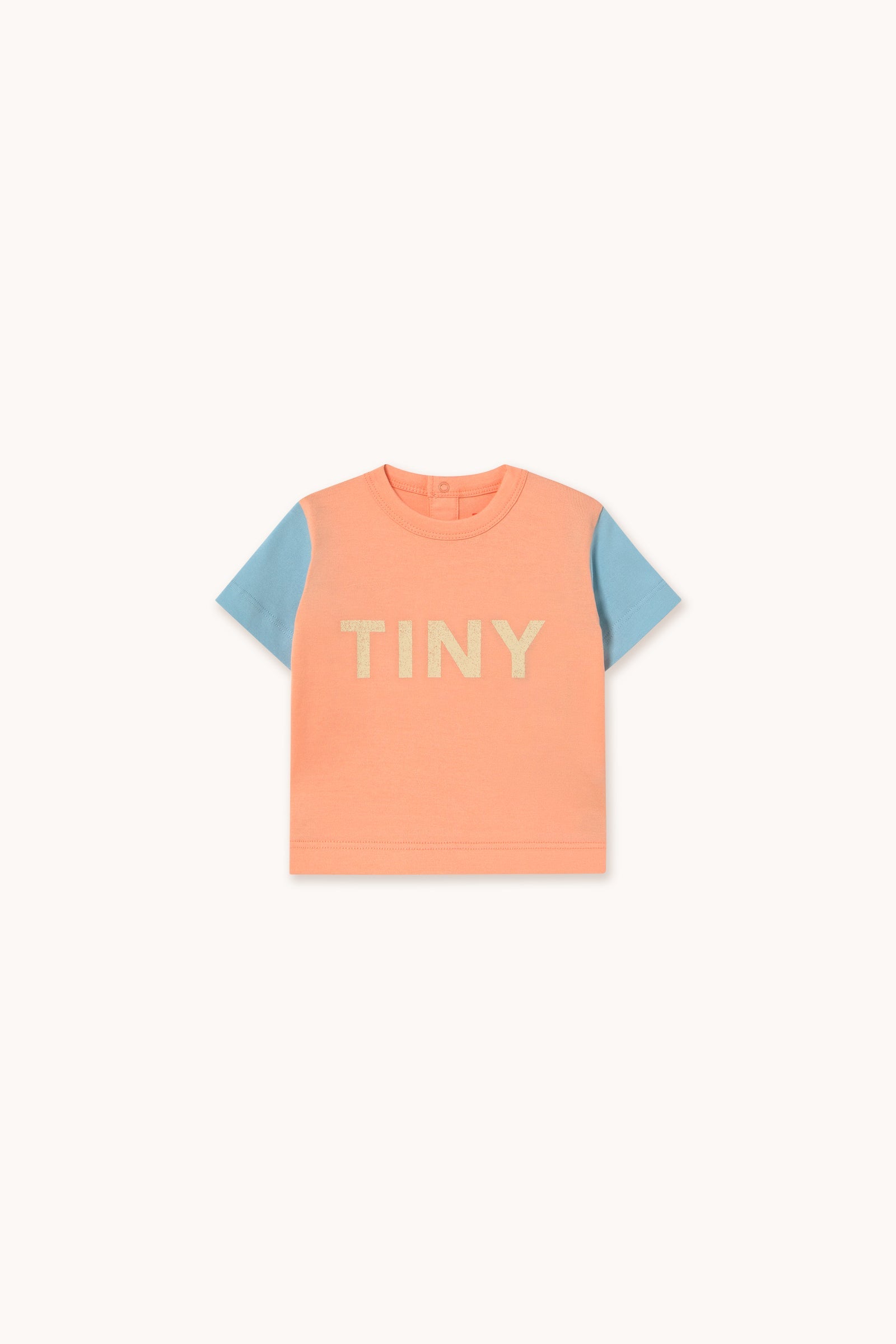 COLOR BLOCK BABY TEE papaya
