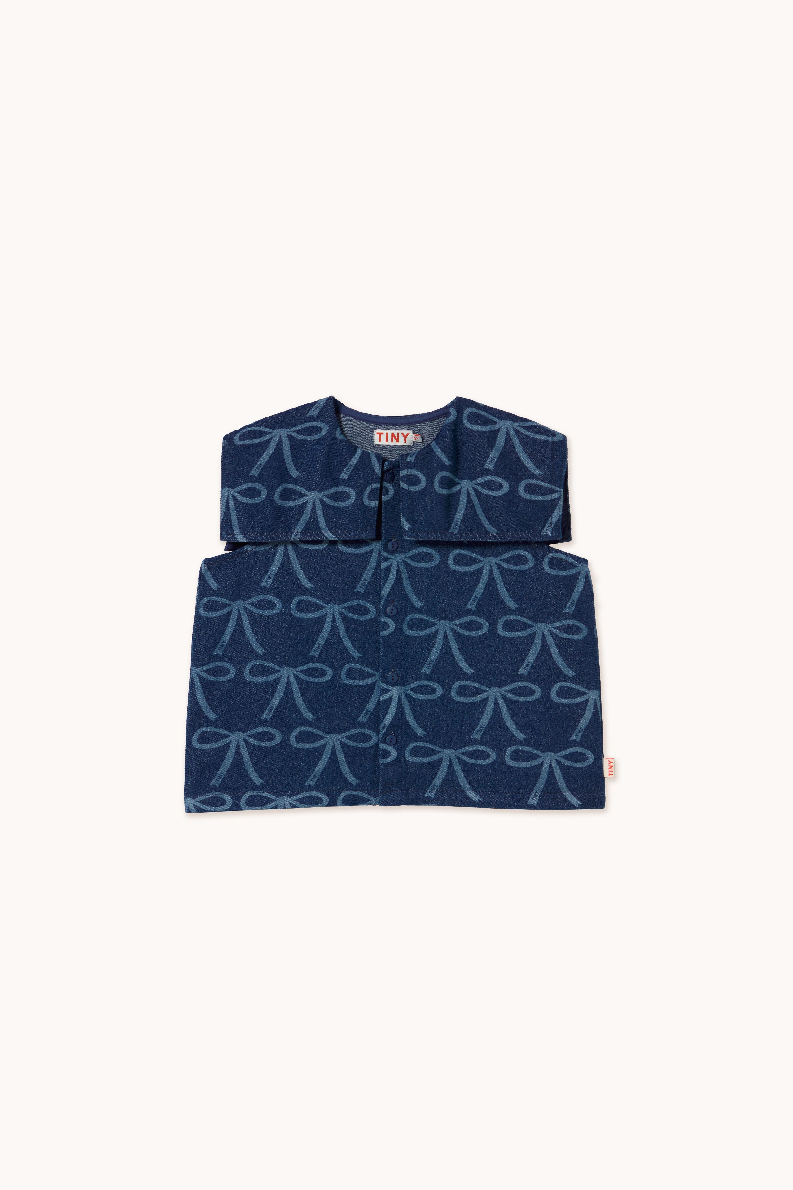 BLUSA BOWS blue denim