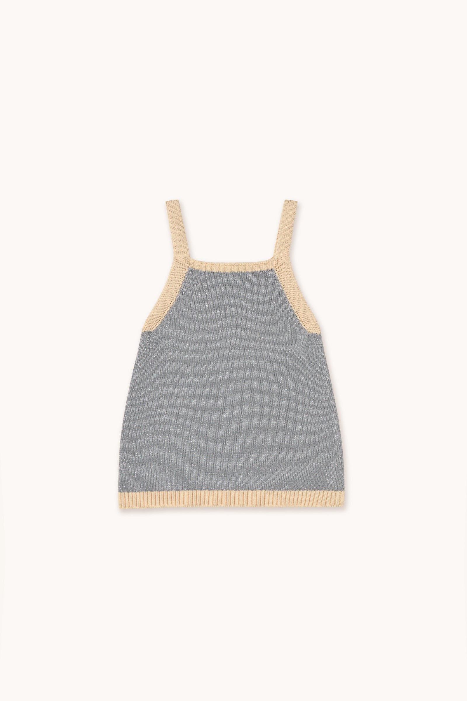 METALLIC KNITTED DRESS silver metallic