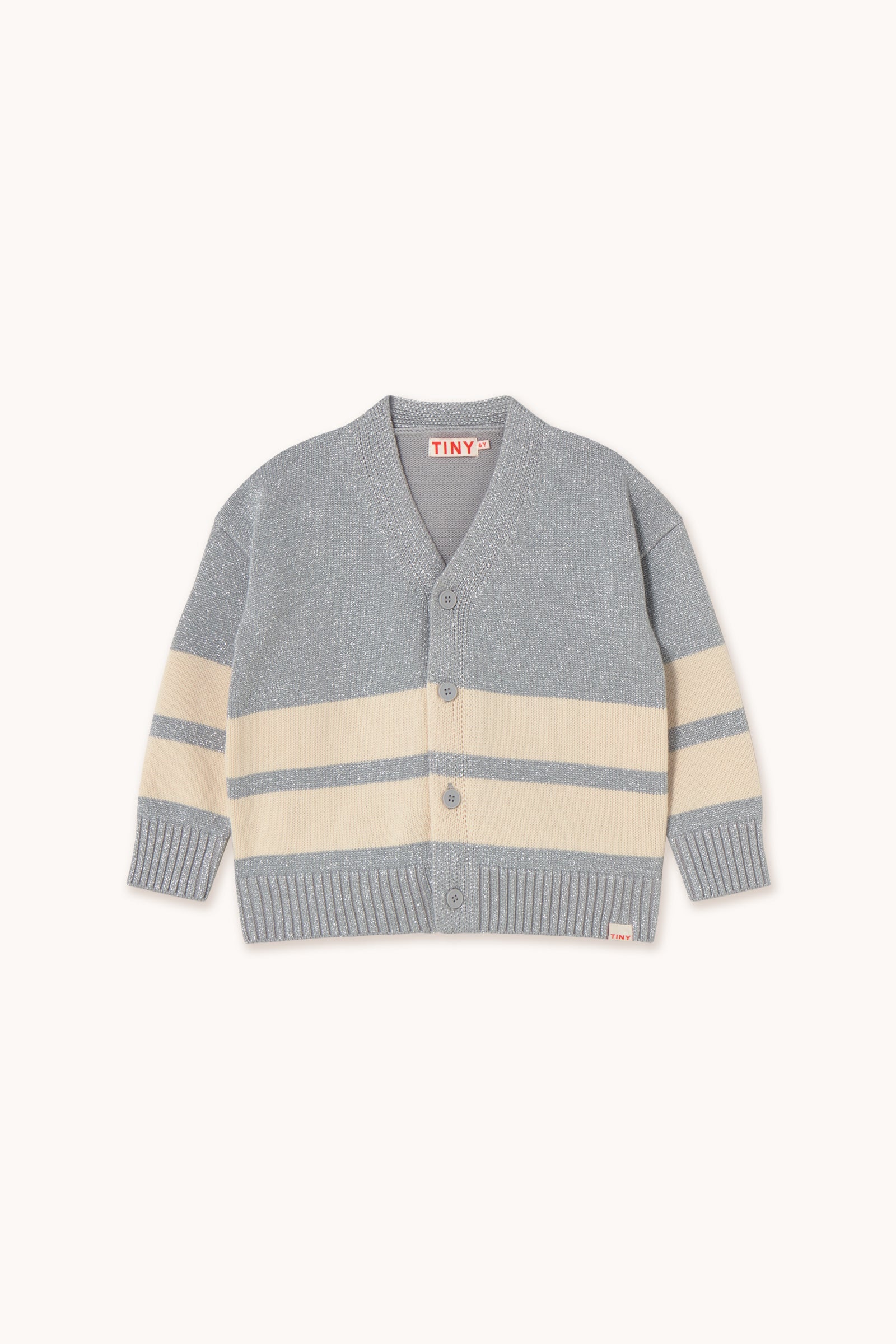 METALLIC CARDIGAN silver metallic