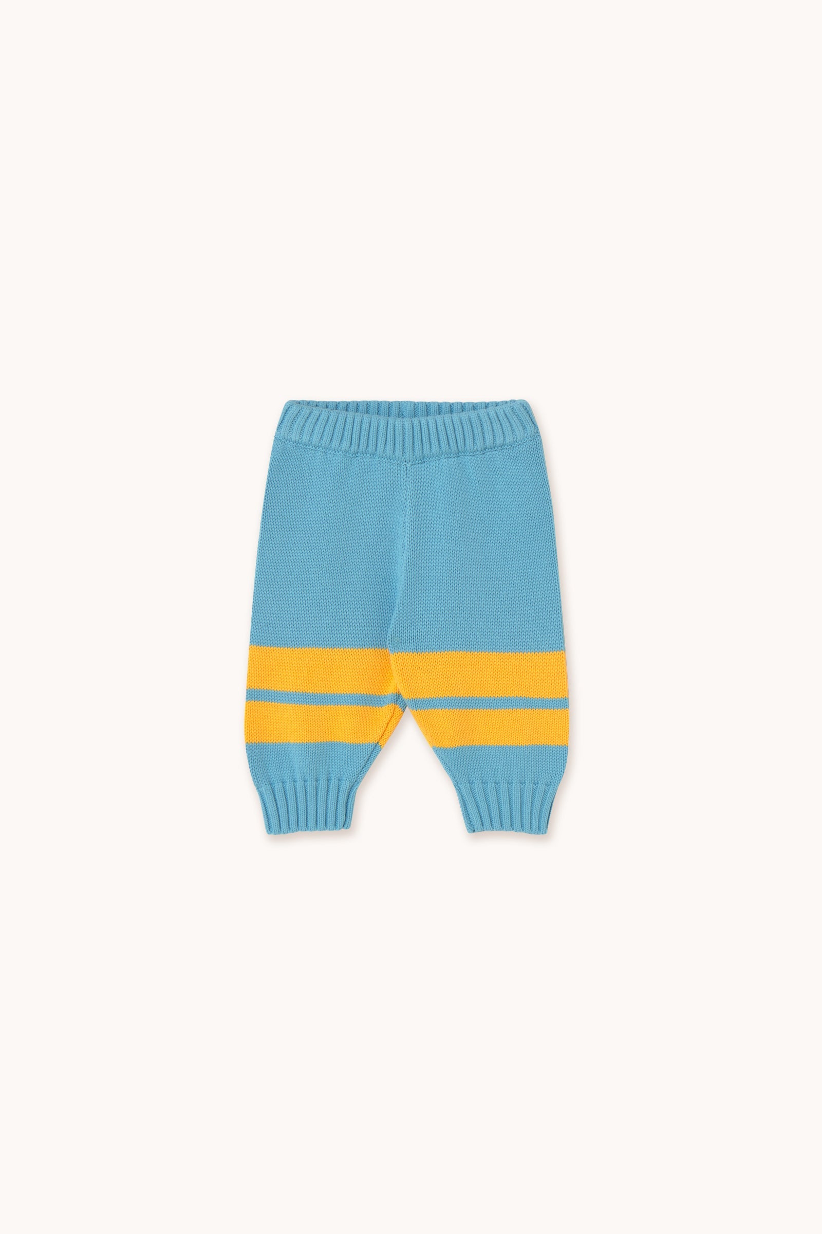 STRIPES BABY KNITTED PANTS dusty blue