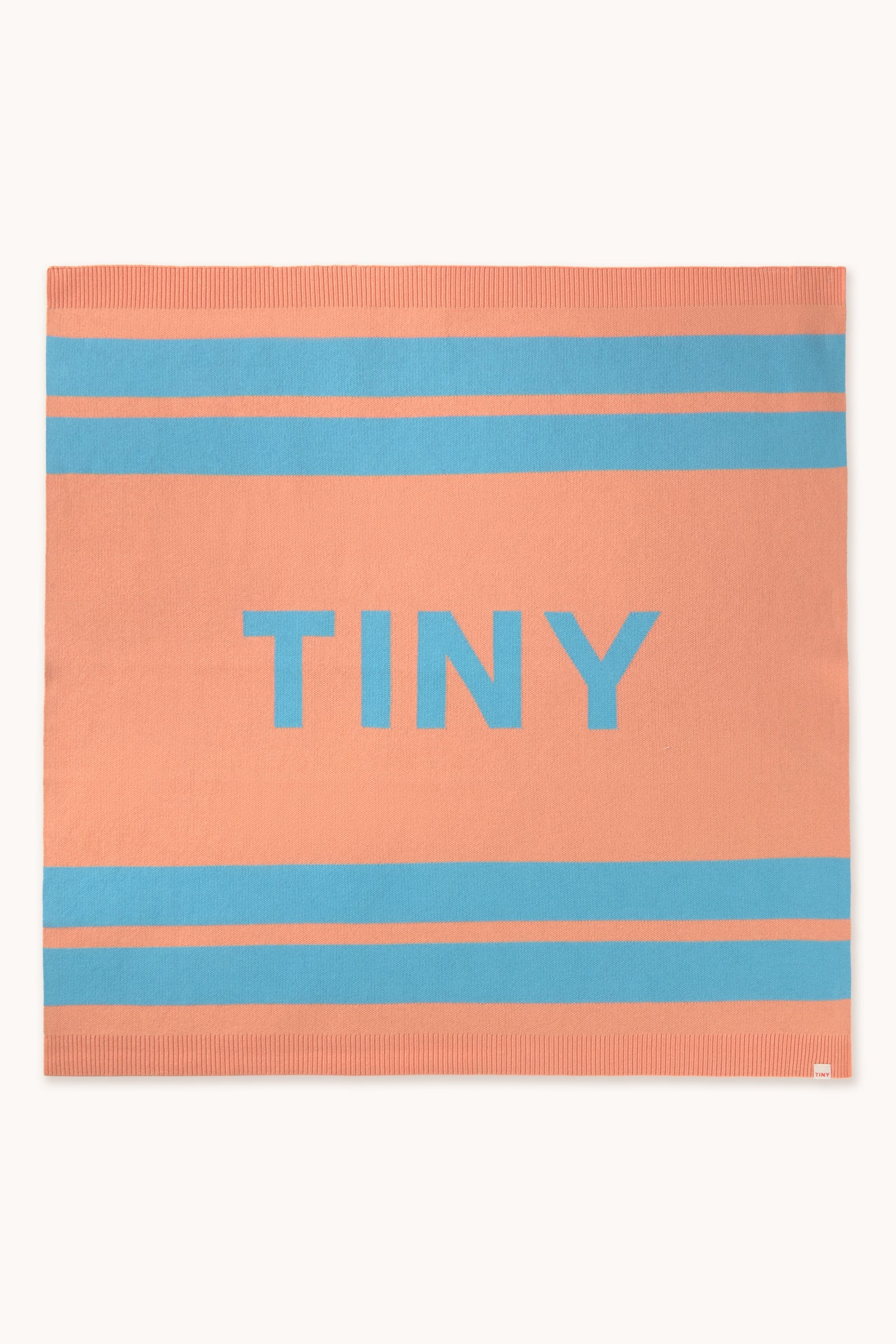 TINY BLANKET papaya/dusty blue