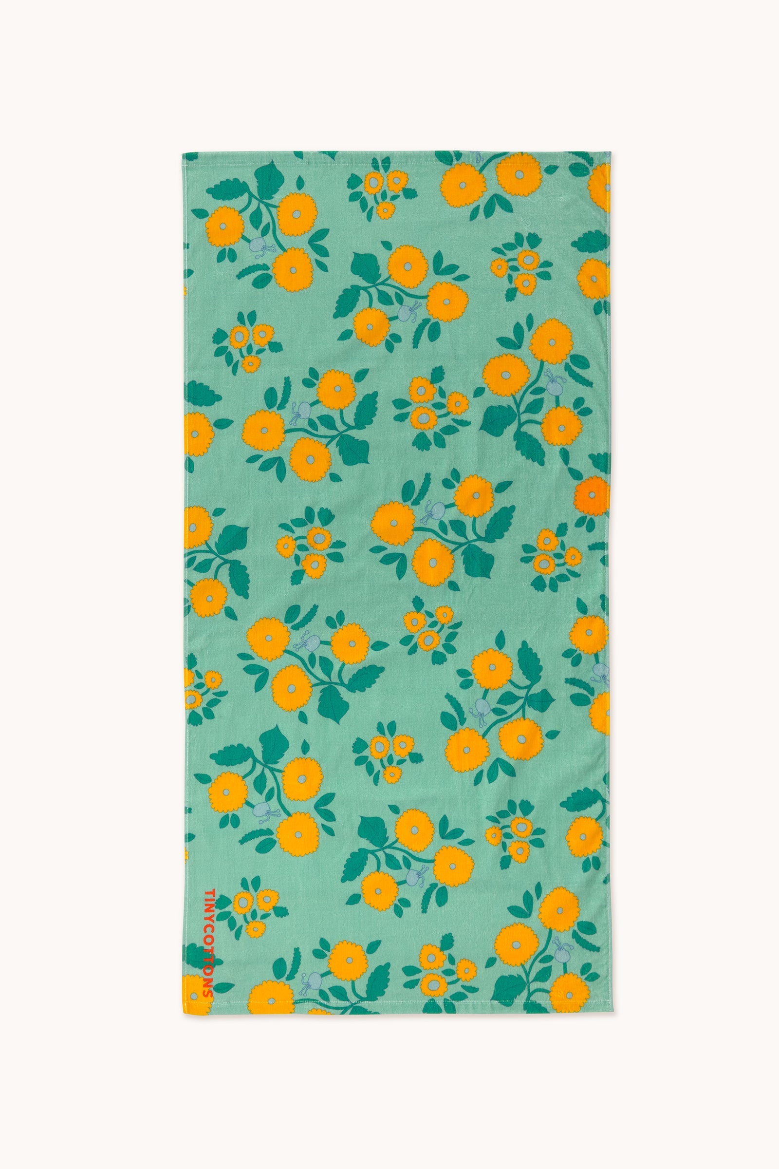 TOALLA FLOWERS  washed emerald