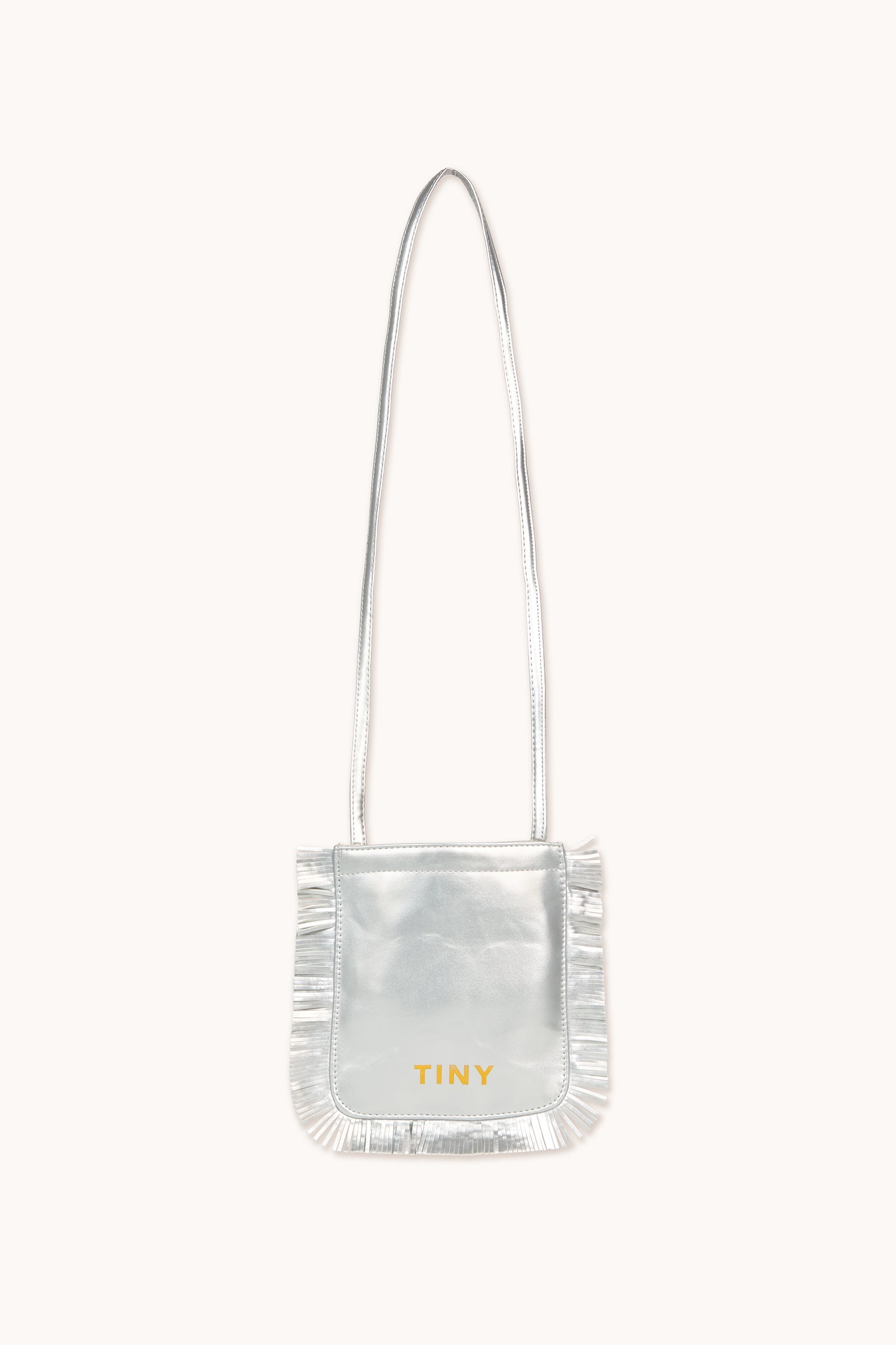 BOLSO FRINGES silver metallic